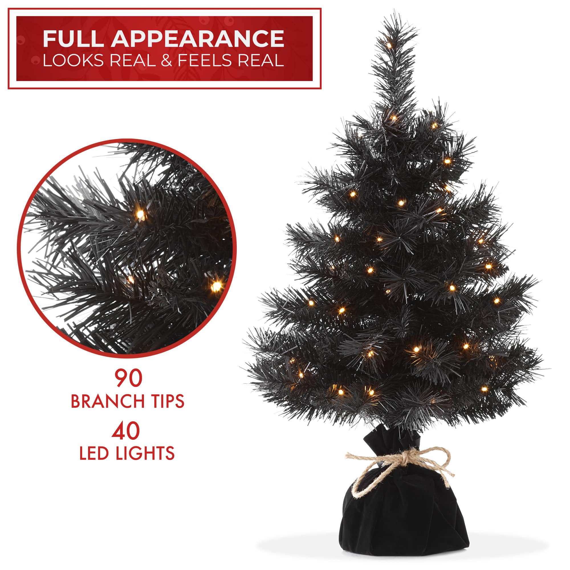 Casafield SZN-TR-625L-BLK Artificial-Christmas-Trees - View #4