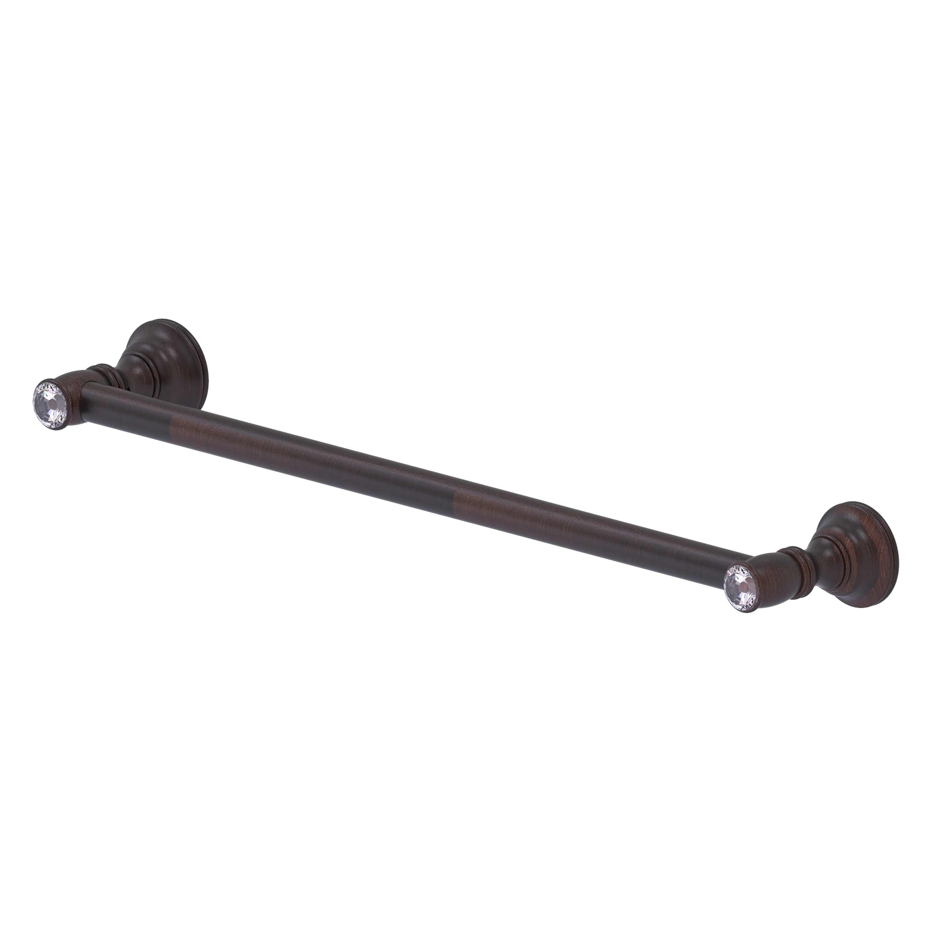 Allied Brass CC-41-24-VB Carolina Crystal 24-in Venetian Bronze Wall mount Single Towel Bar