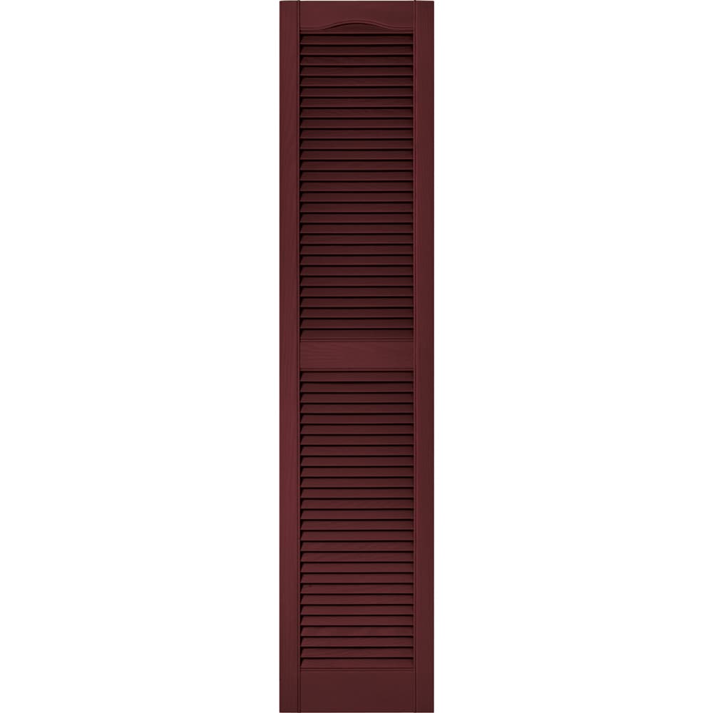 Vantage V1711467078 14.563-in W x 67.125-in H Wineberry Louvered Exterior Shutters ( 1 -Pack )