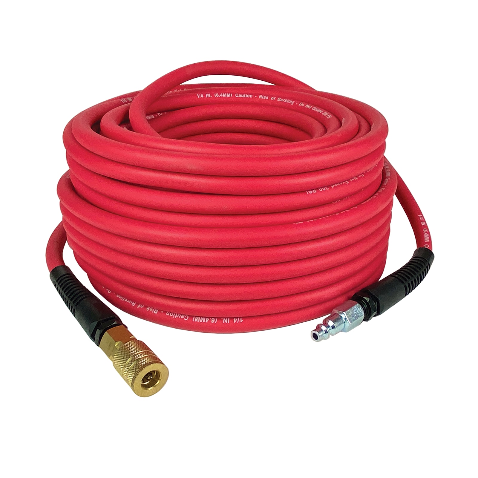 Primefit 1/4 x 100ft Extreme Performance Hybrid Air Hose with Coupler and Plug | HYP141002C-R