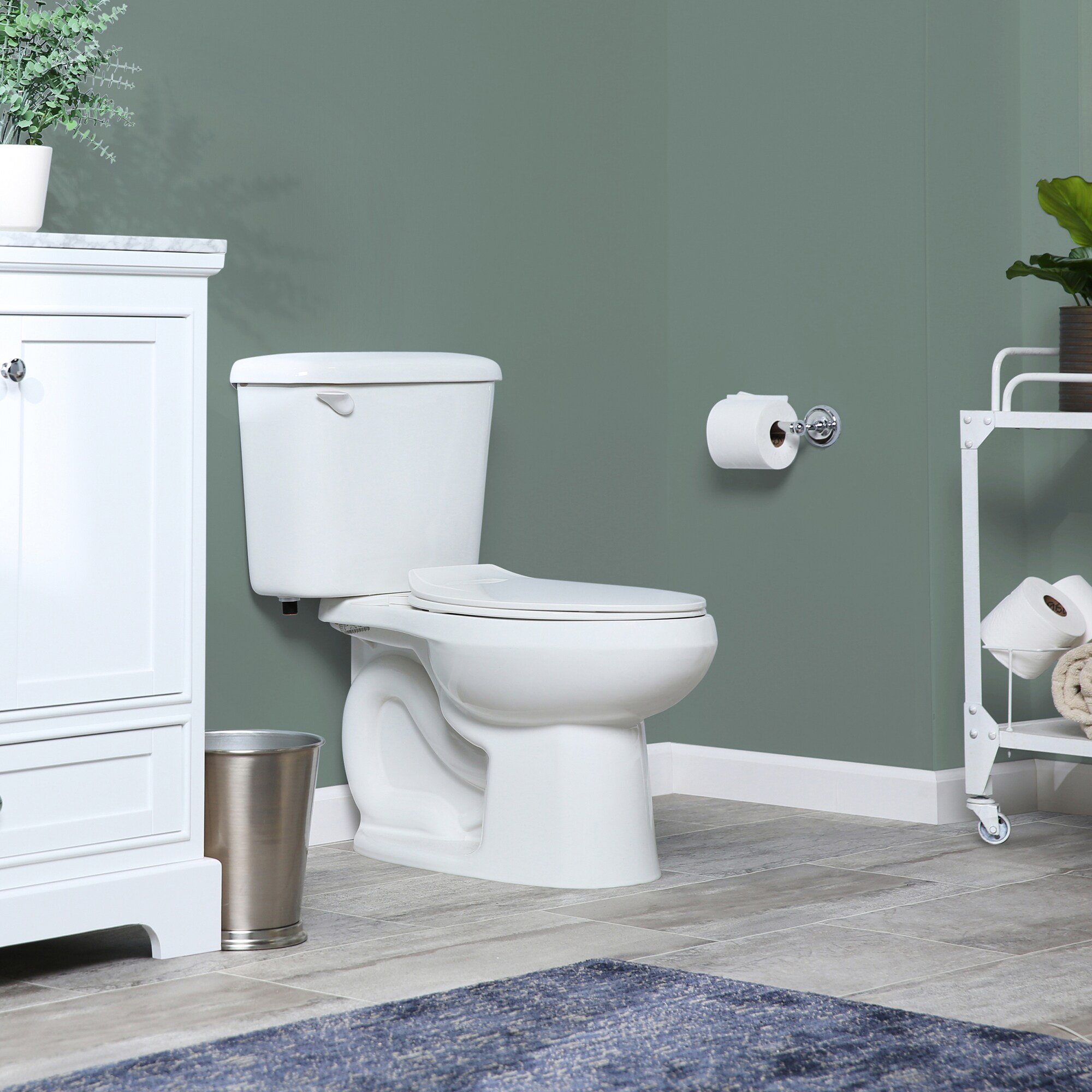 American Standard Colony White Elongated Standard Height 2 Piece Toilet