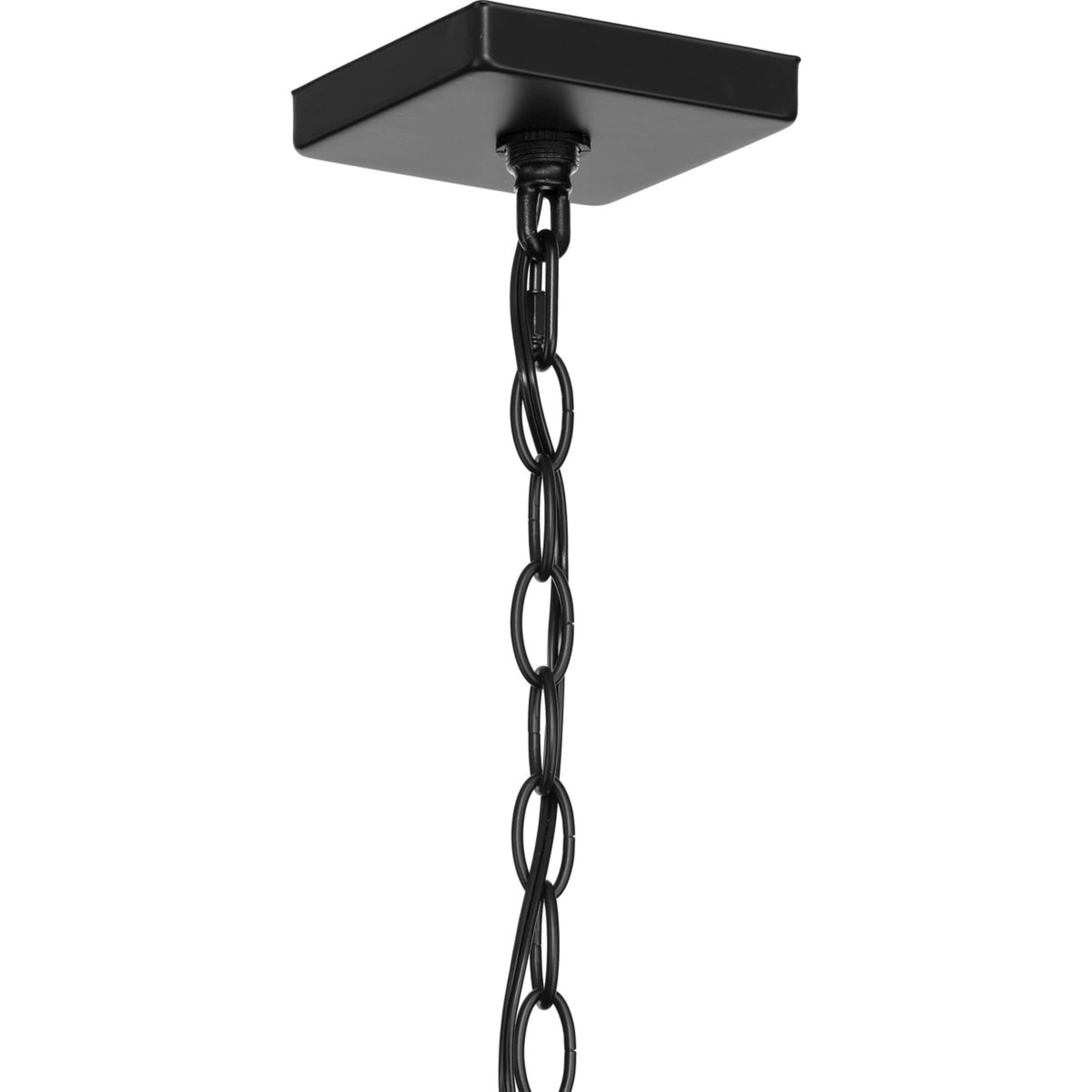 Matte Black Glass Indoor/Outdoor Hanging Lantern