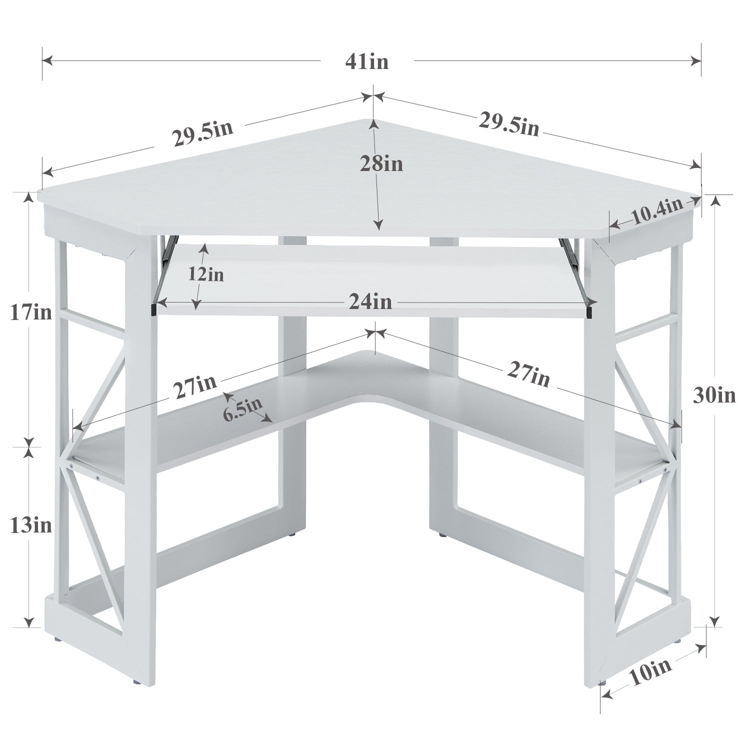 Vecelo LOE-XJM-CD03-WHE desks - View #3