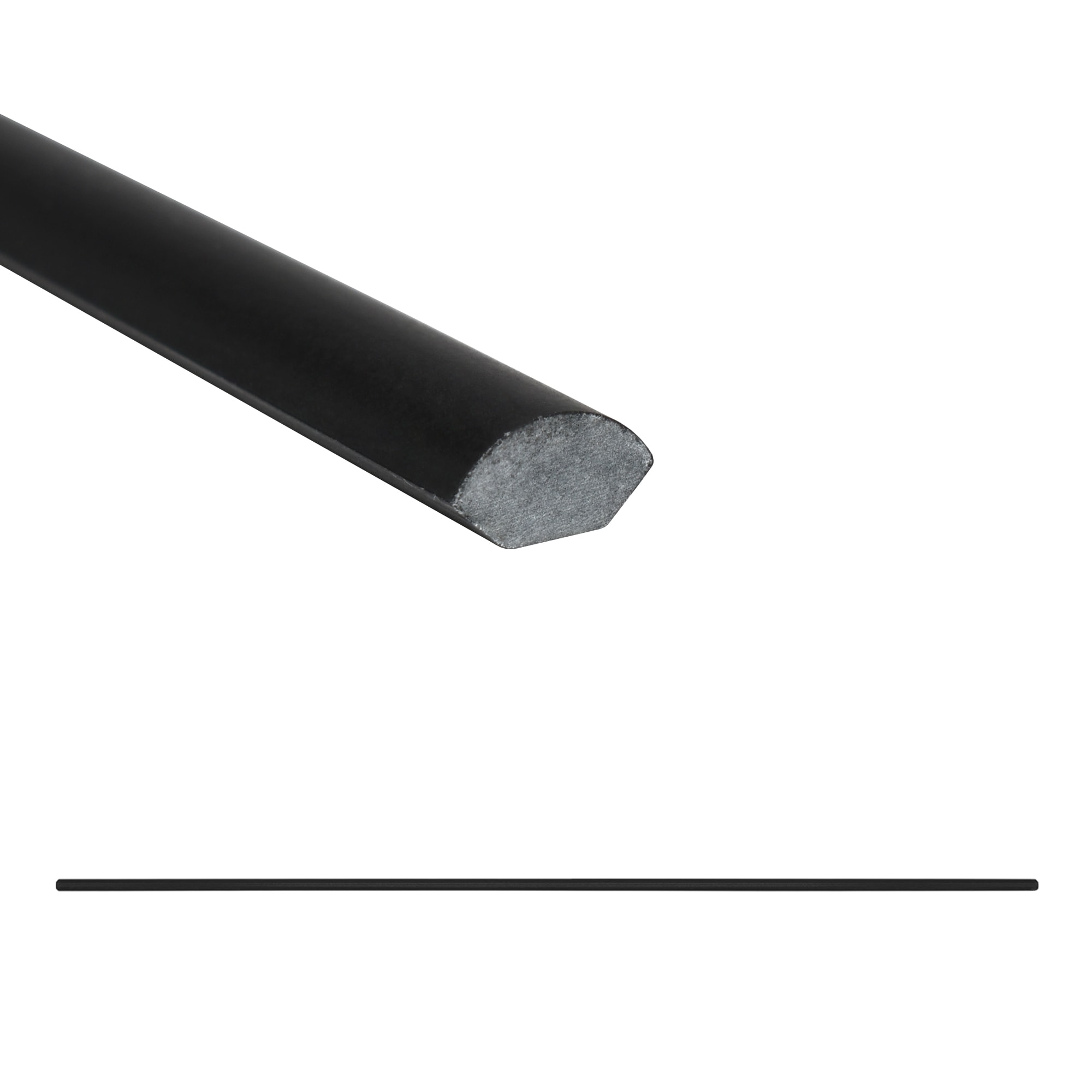 allen + roth SL708-41L Black Matte 1/2-in x 96-in Matte Composite Jolly Tile ( 0.33-sq ft / Piece )