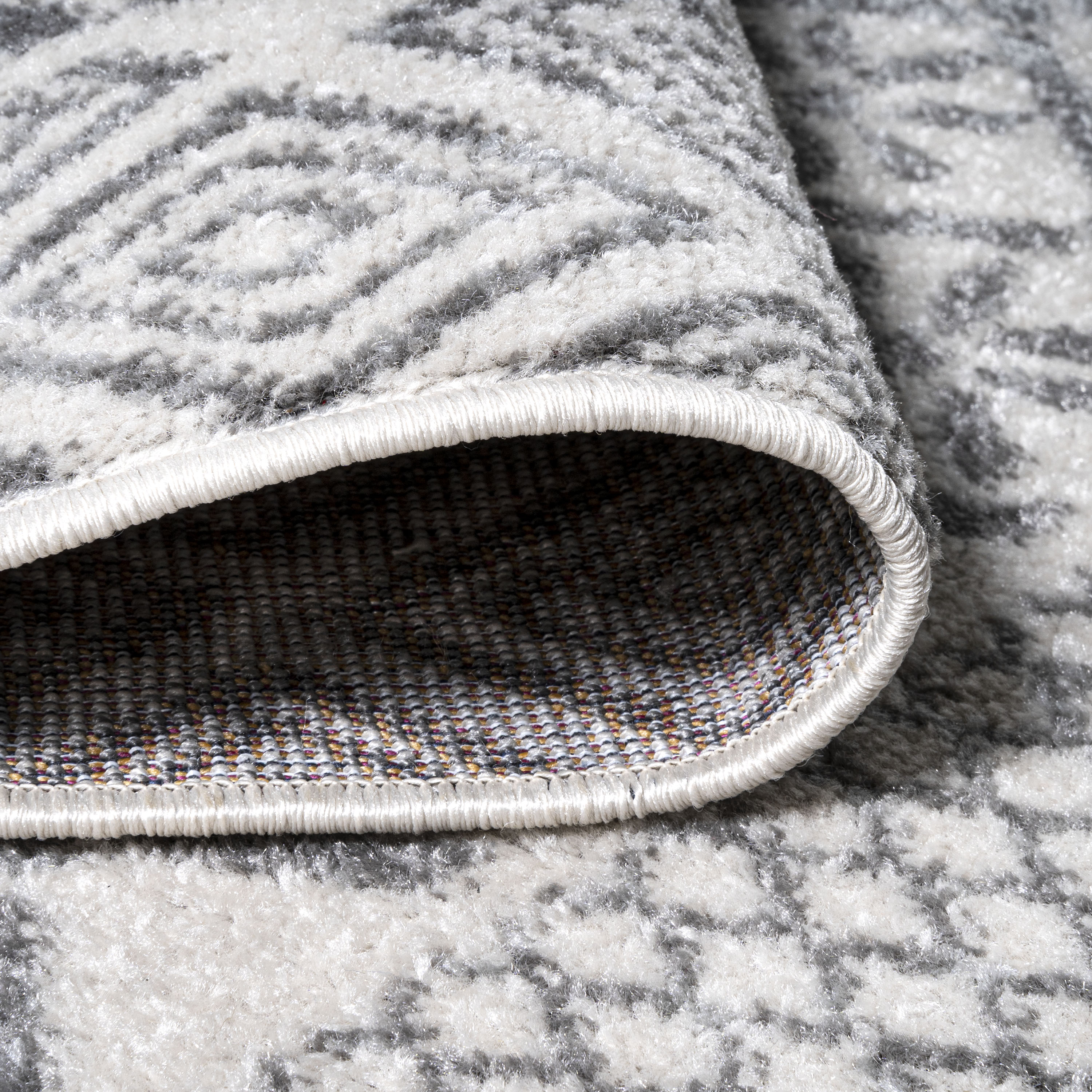 Athens Geometric Boho 5x8 Gray Synthetic Area Rug