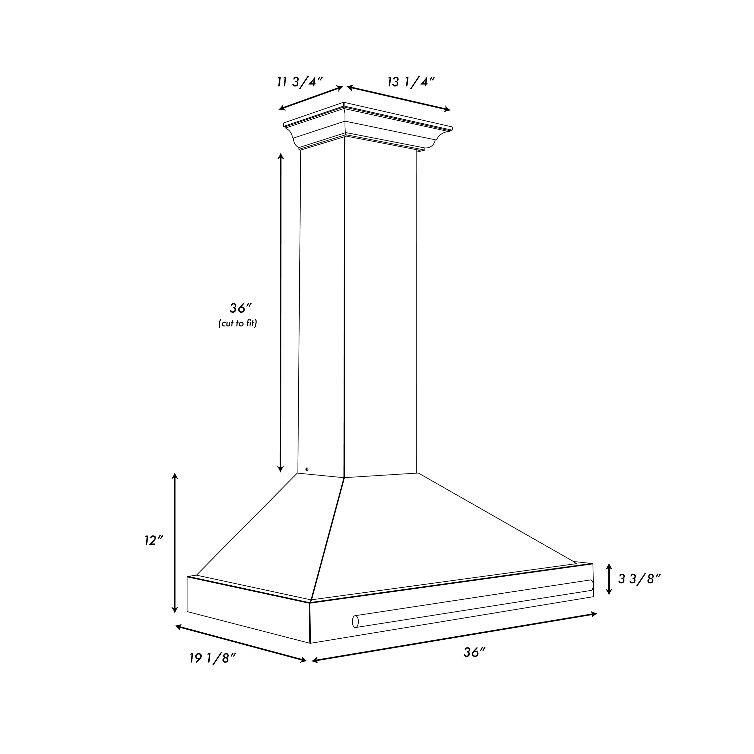 ZLINE KITCHEN & BATH KB4STX-BLM-36 Wall-Mounted-Range-Hoods - View #9