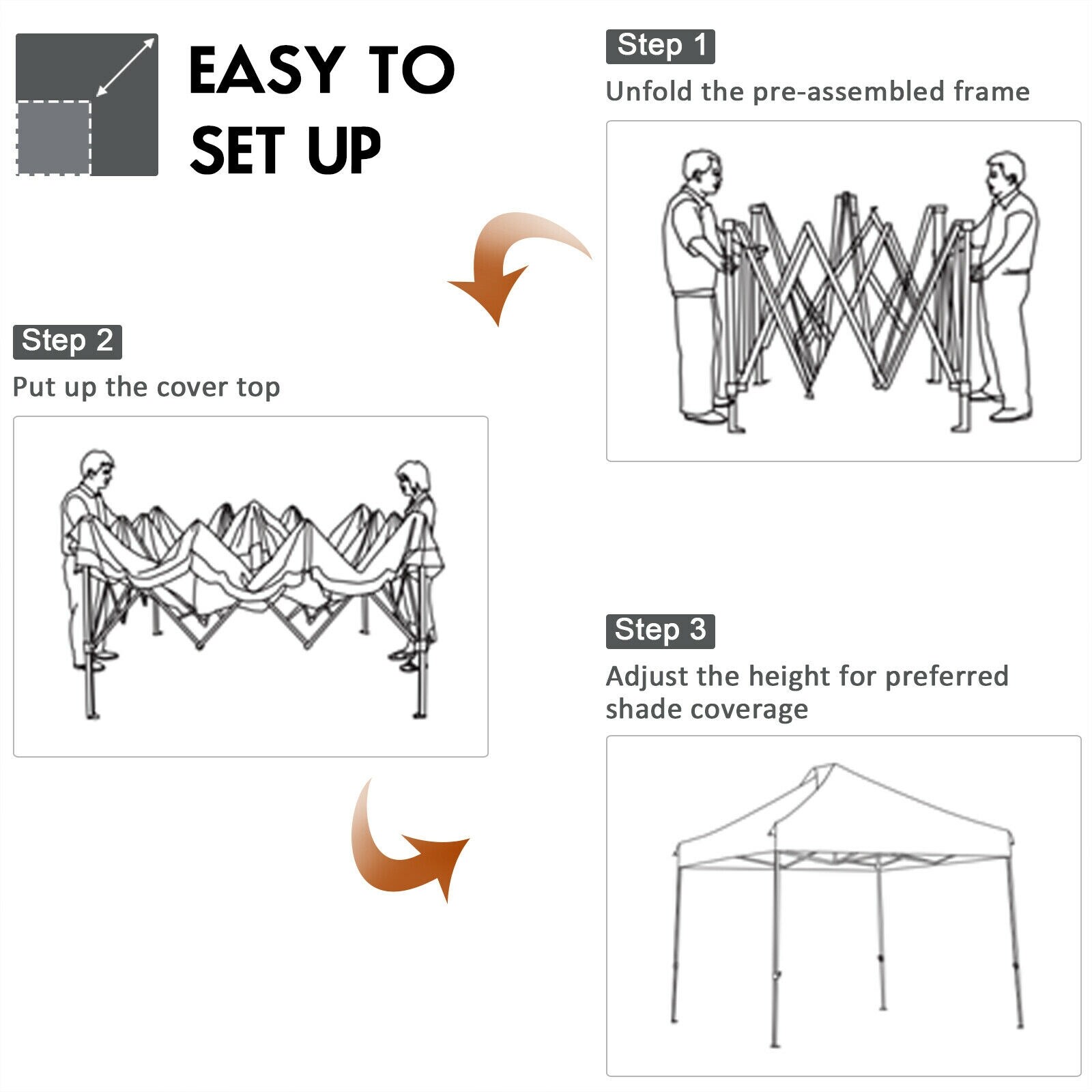WELLFOR DOJ70658GR Canopy-Storage - View #10