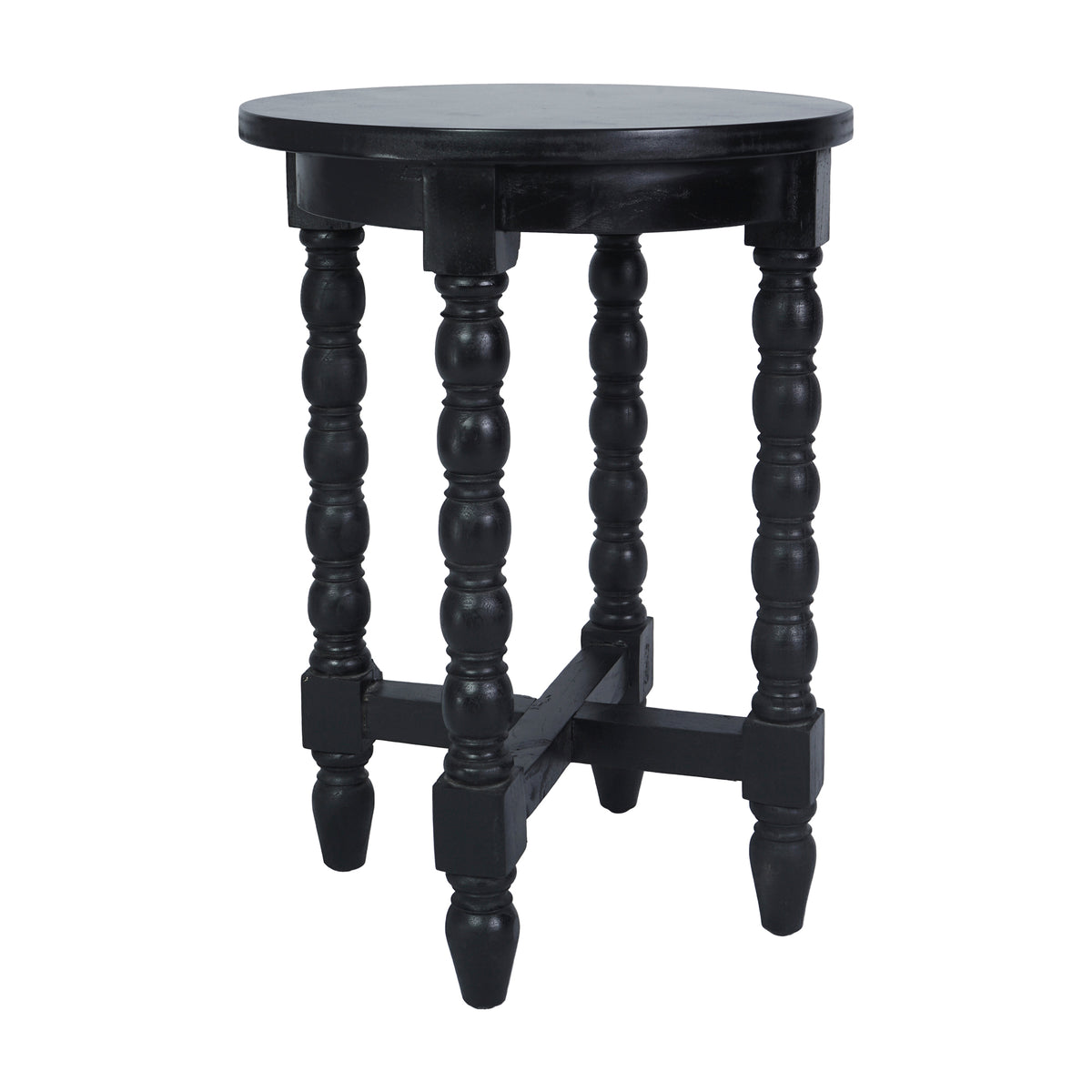 Jeffan ST-69299-BL Adair Bobbin Leg Side Table Black