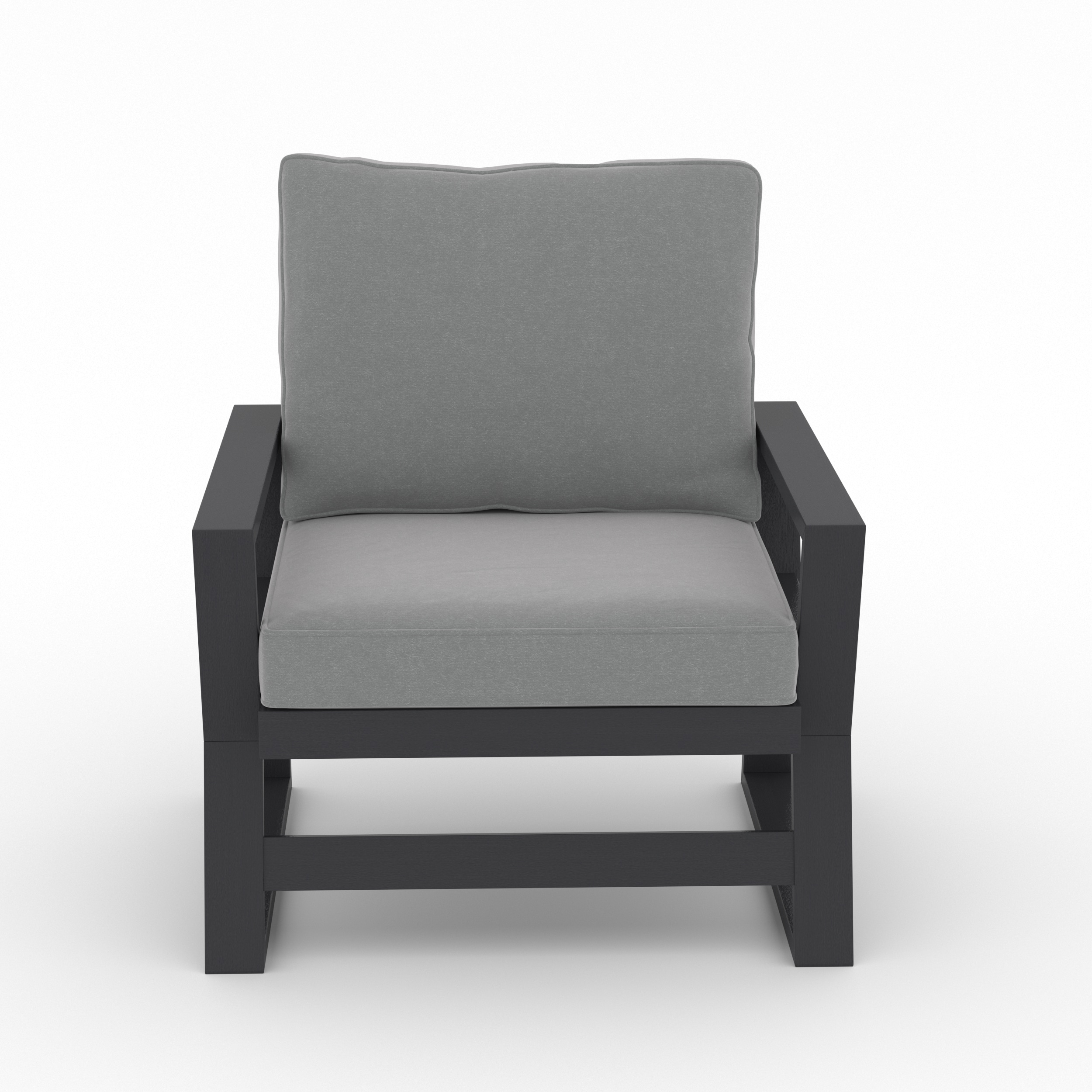 Malibu Gray HDPE 2-Person Outdoor Seating Set with Cushions