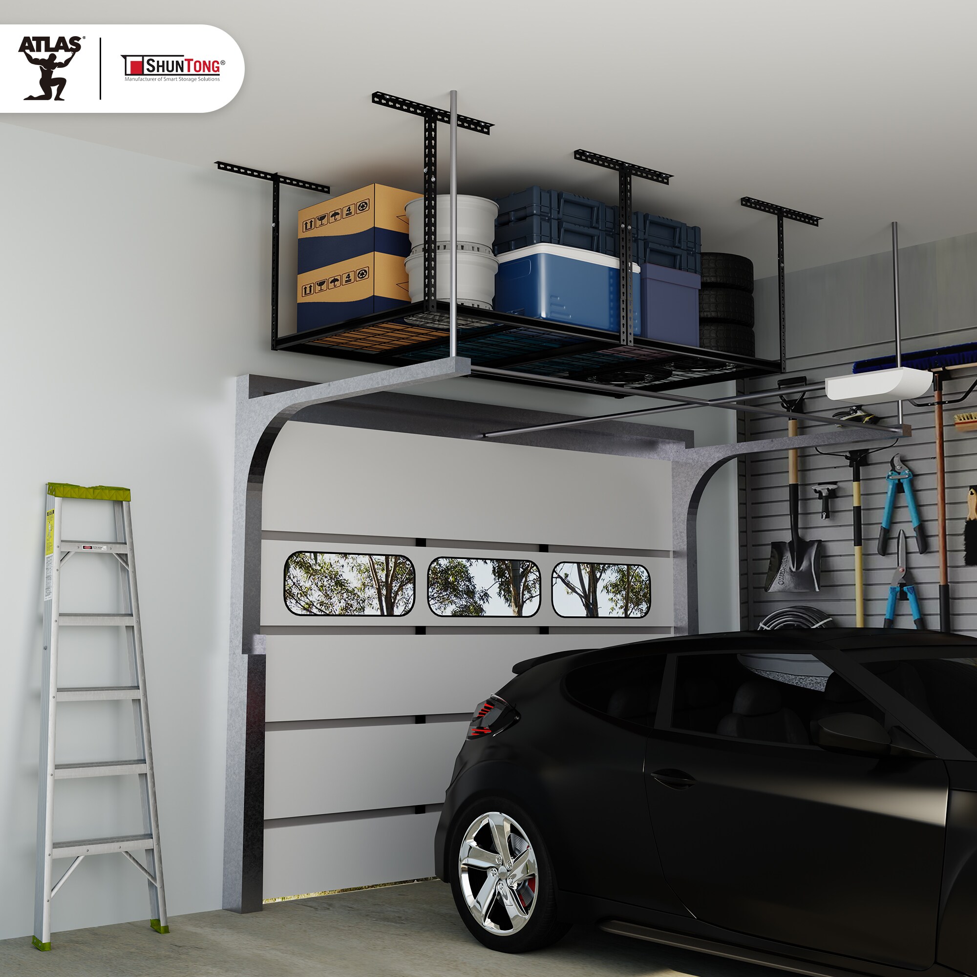 Shuntong AT-OH48PRO-HM Overhead-Garage-Storage - View #2
