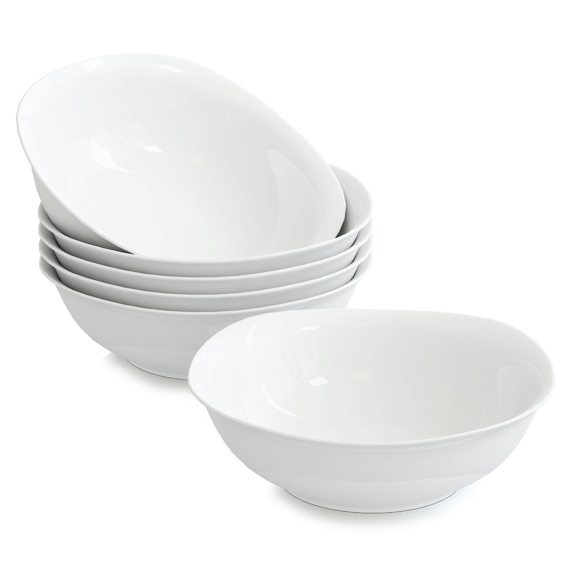 MALACASA, Series Elisa, 18-Piece Porcelain Dinnerware Set, Ivory