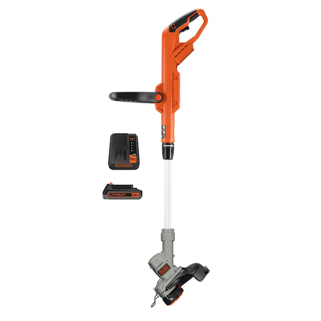 BLACK+DECKER EASYFEED 20-volt Max 12-in Straight Shaft Battery String  Trimmer 2 Ah (Battery and Charger Included) in the String Trimmers  department at
