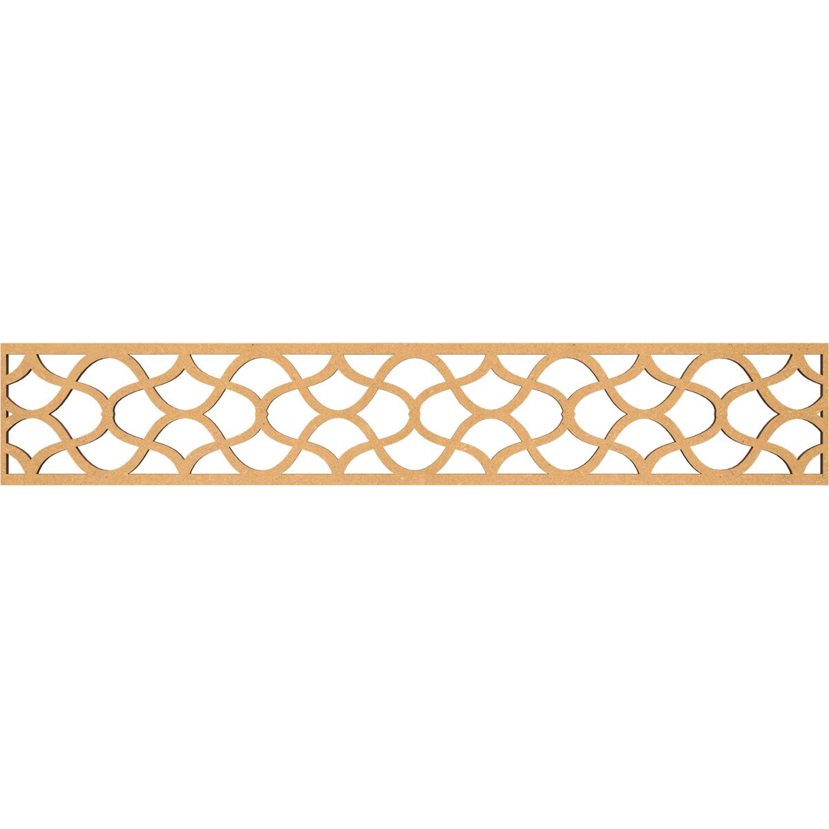 Ekena Millwork MLDB08X46RSTMF Resort Fretwork Flat Trim 8-in x 3.89-ft Brown Unfinished 2157737 Pierced Wall Panel Moulding