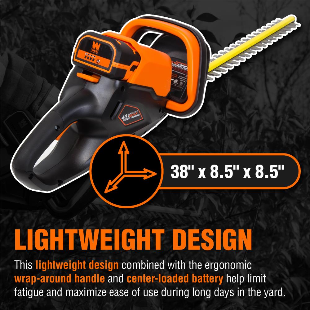 BLACK+DECKER 40-volt Max 24-in Battery Hedge Trimmer 1.5 Ah (Battery and  Charger Included)