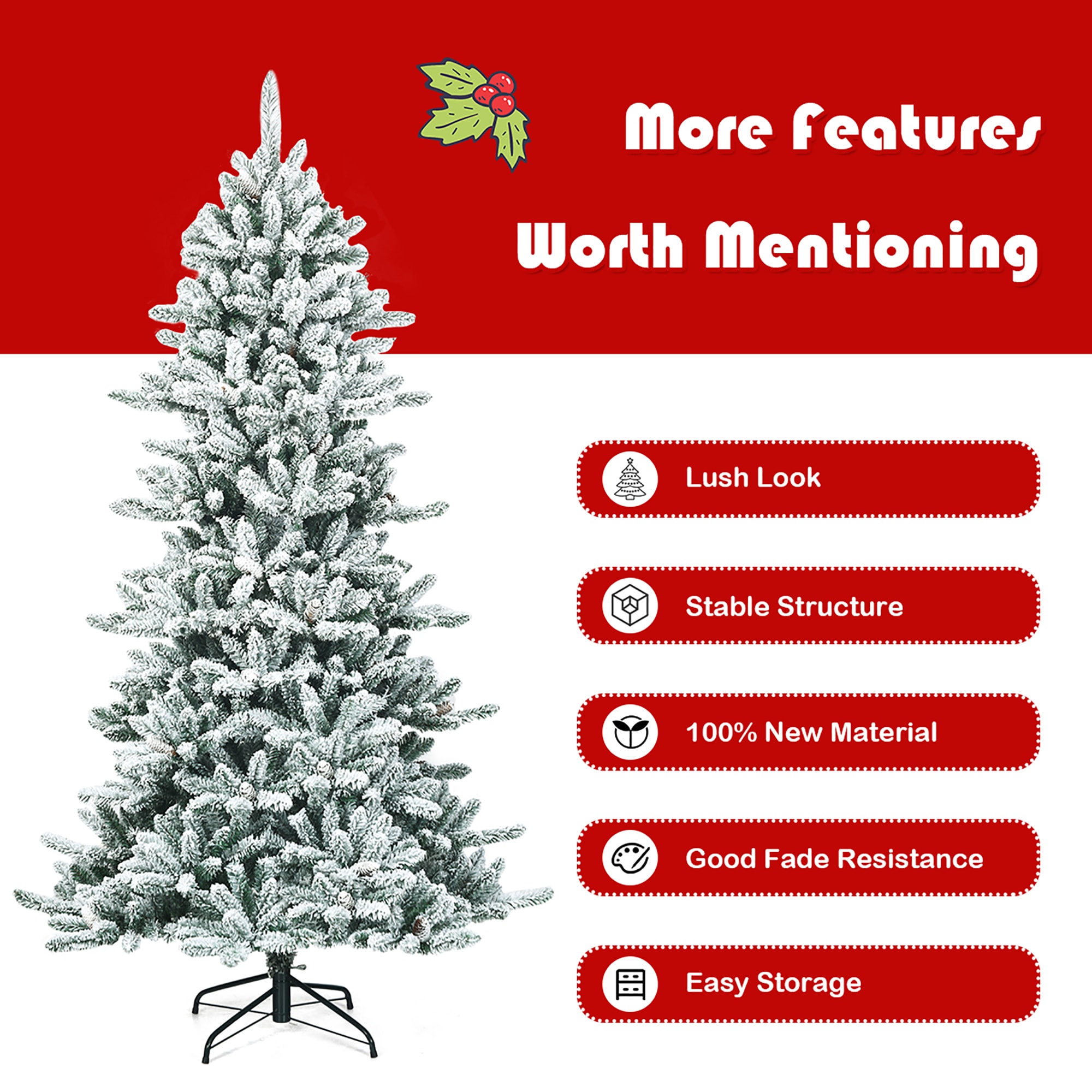 Costway CM22806 Artificial-Christmas-Trees - View #8
