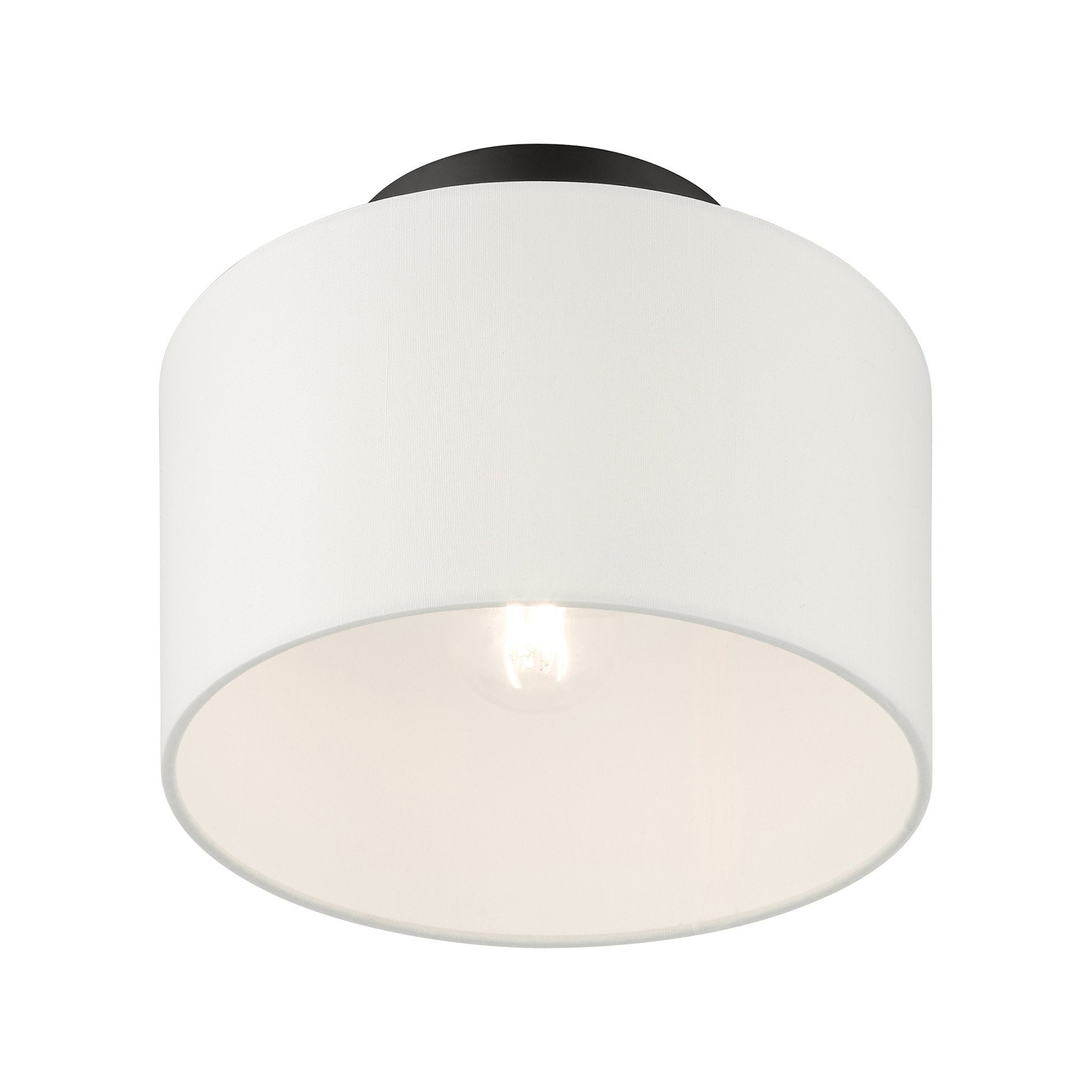 Black Nickel Glass Drum LED Indoor/Outdoor Light