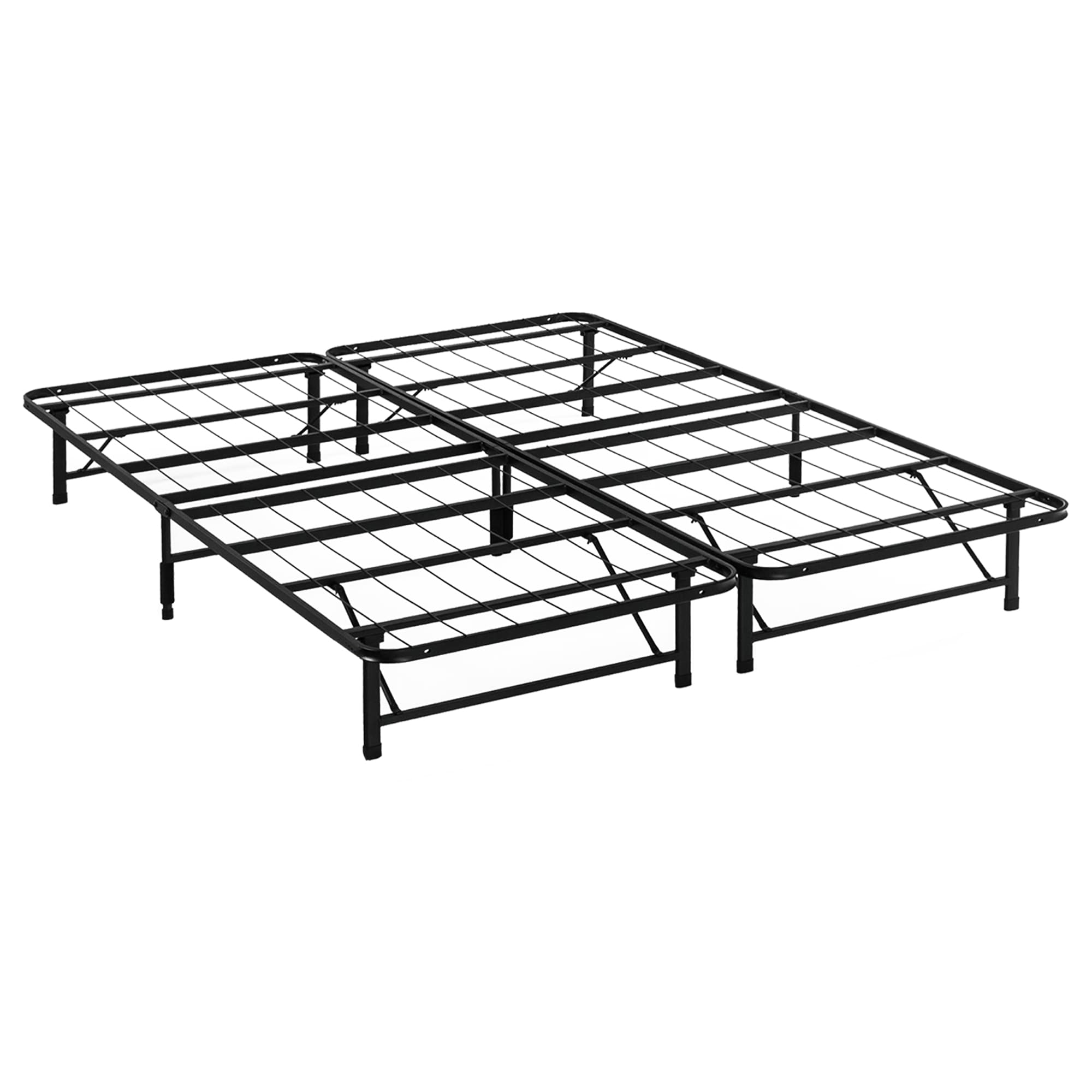 Glance MPBC-6/6 Black King Metal Platform Bed with Storage