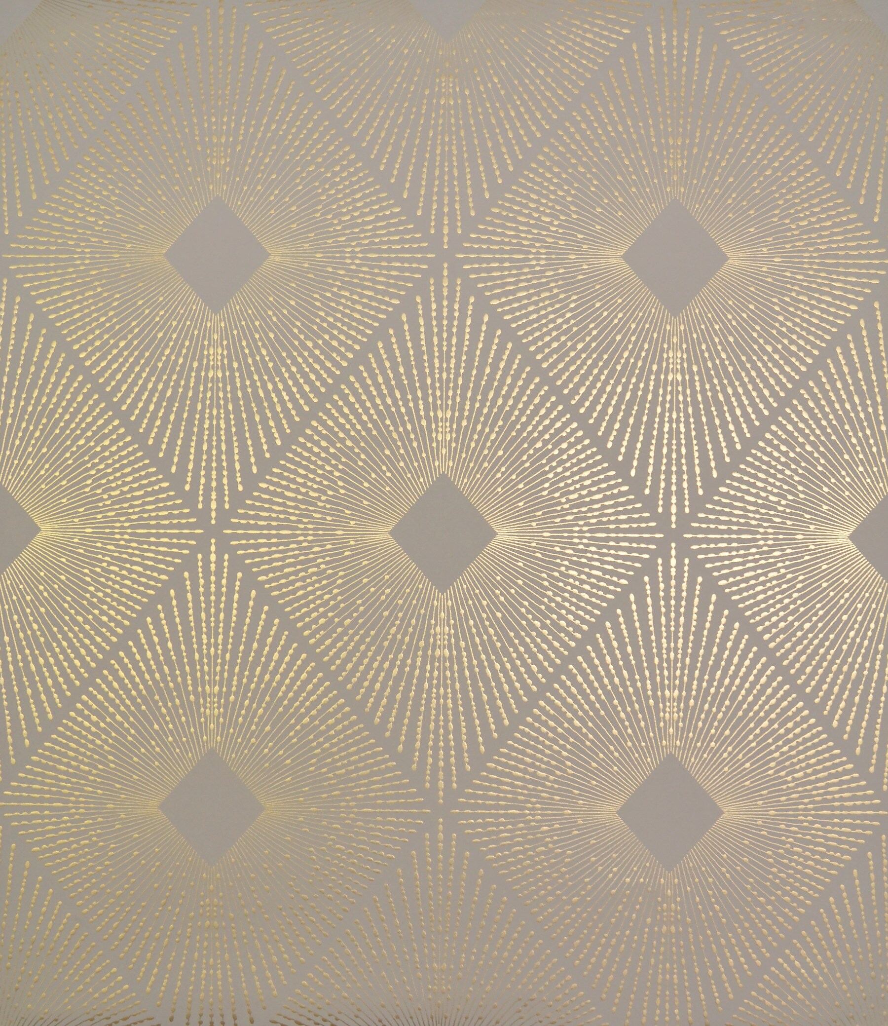 York Wallcoverings NW3590 Antonina Vella Modern Metals 56.9-Sq. Feet Khaki Non-woven Geometric Unpasted Wallpaper
