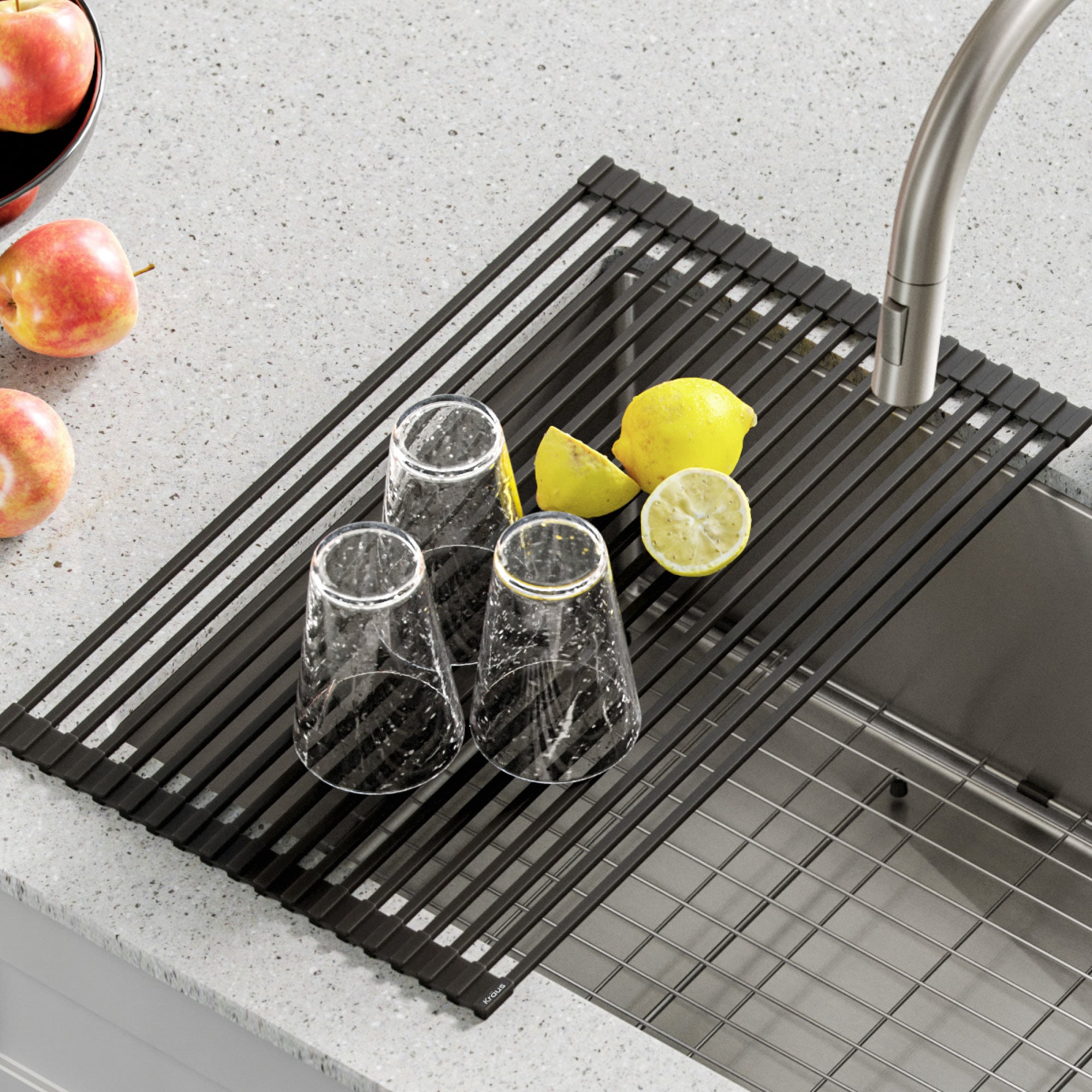Kraus 12.75-in x 20.5-in Silicone Sink Mat in the Sink Grids & Mats  department at