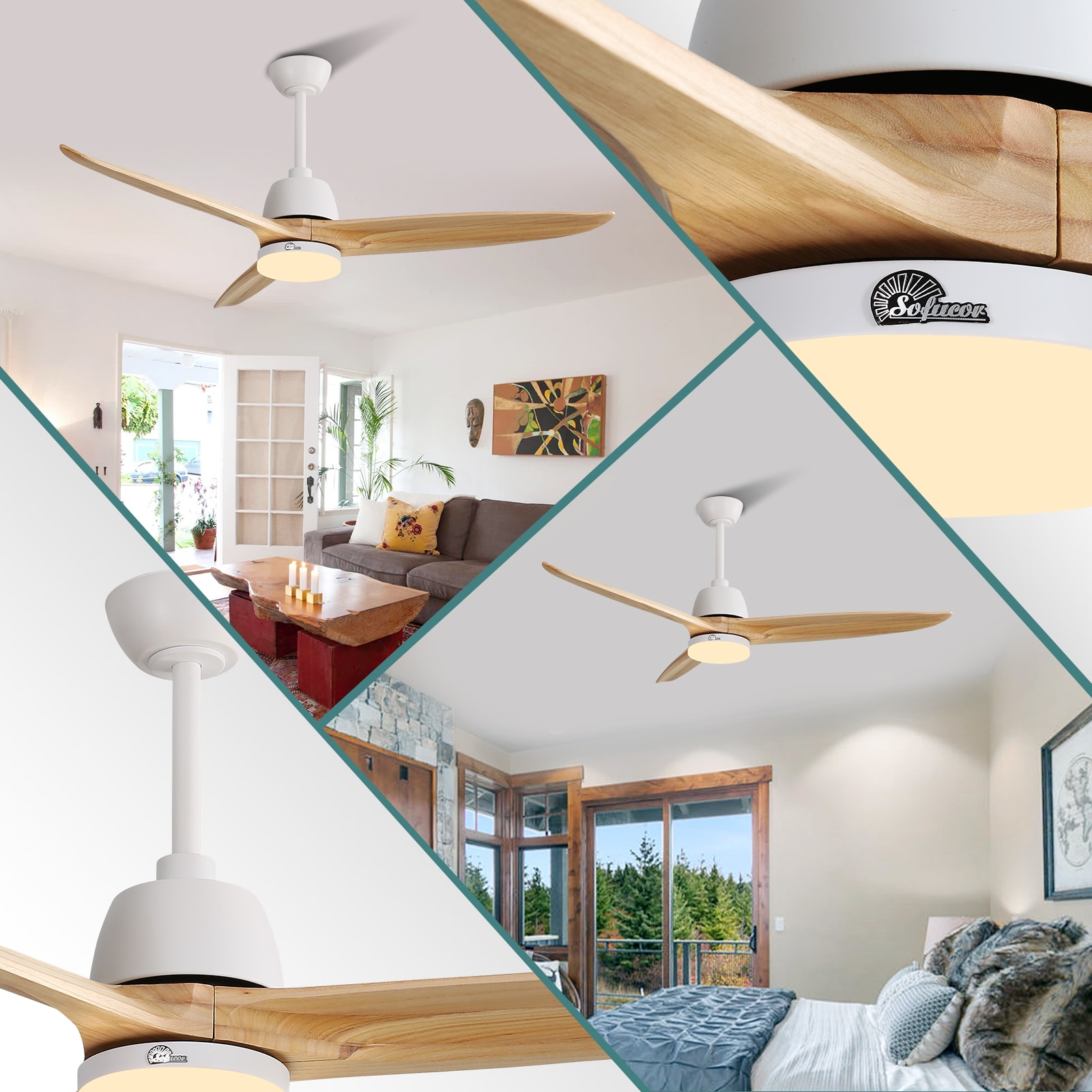 Sofucor LS-56K001-WH-YM-60-W Ceiling-Fans - View #6