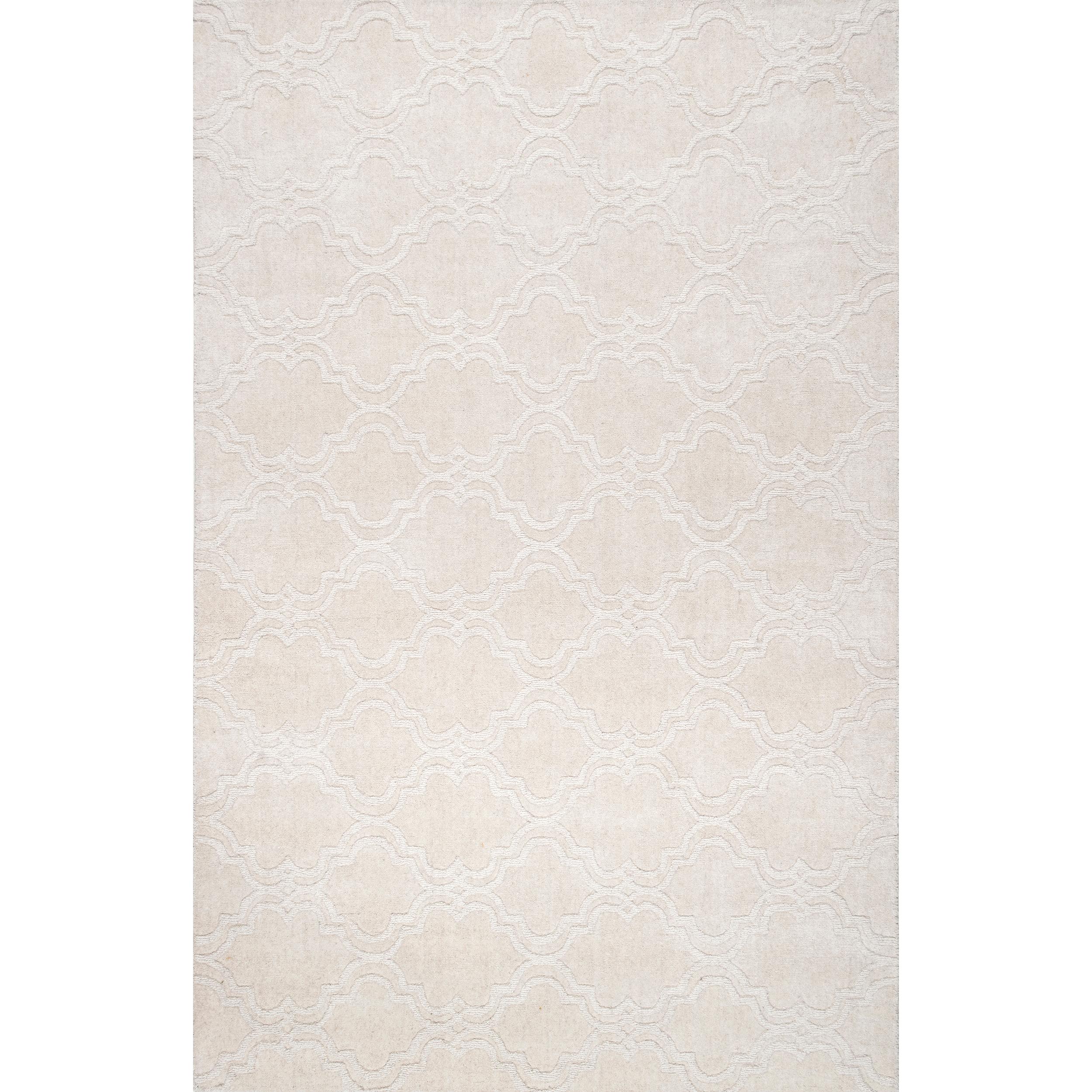 nuLOOM MTVS169C-305 Wilhelmina 3 X 5 (ft) Wool Cream Indoor Trellis Area Rug