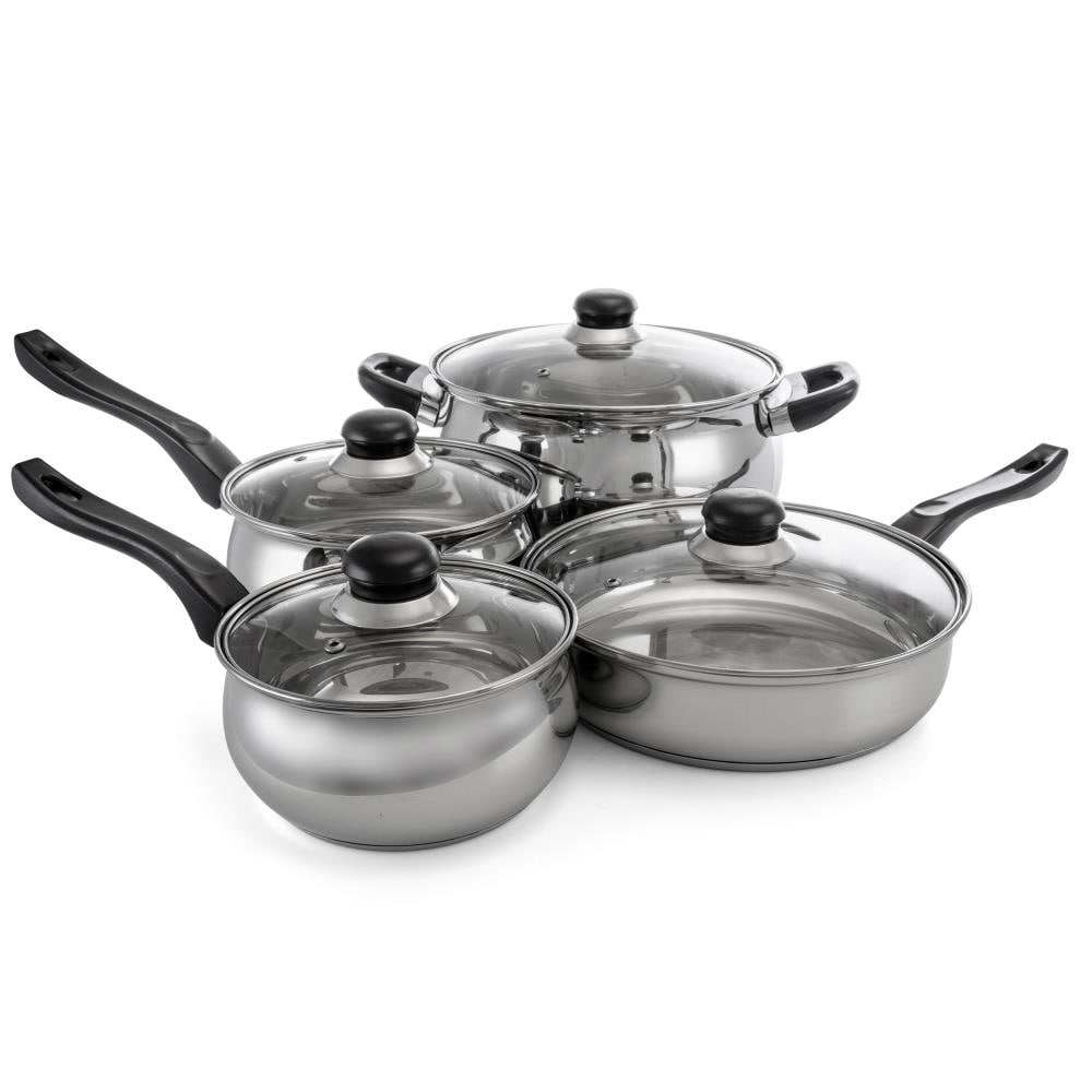 Frigidaire 5-Piece 10-in Stainless Steel Cookware Set with Lid in the Cooking  Pans & Skillets department at