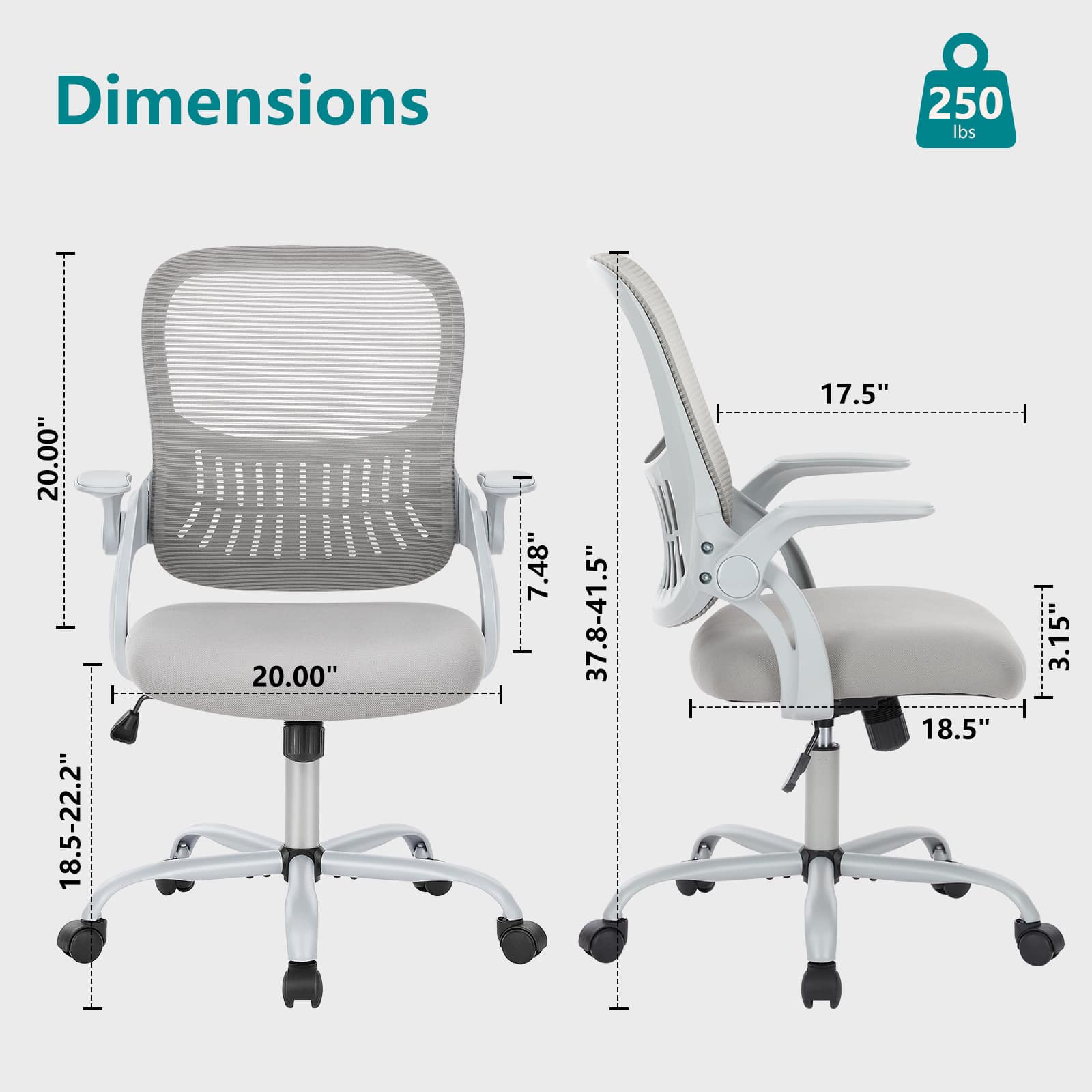 Bestier USLOW-HJ634053 Office-Chairs - View #5