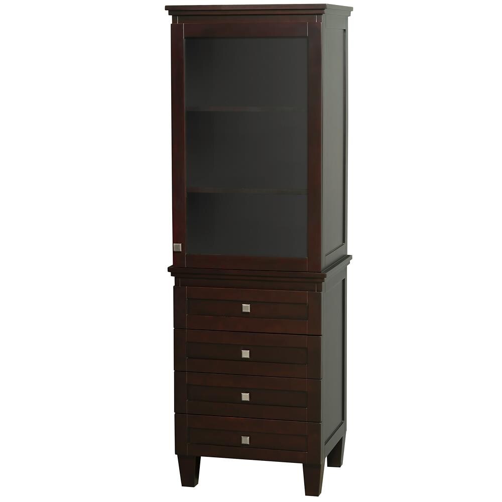 Wyndham Collection Acclaim 24-in W x 72.25-in H x 20-in D Espresso Wood ...