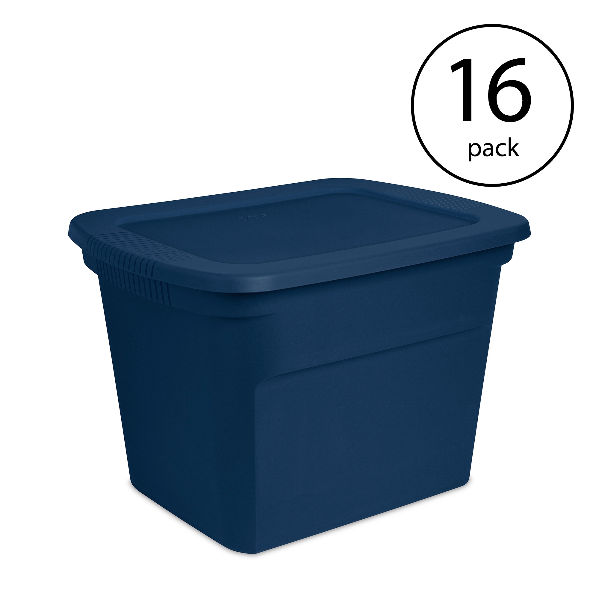 Sterilite 16 Qt Storage Box Marine Blue Set of 2