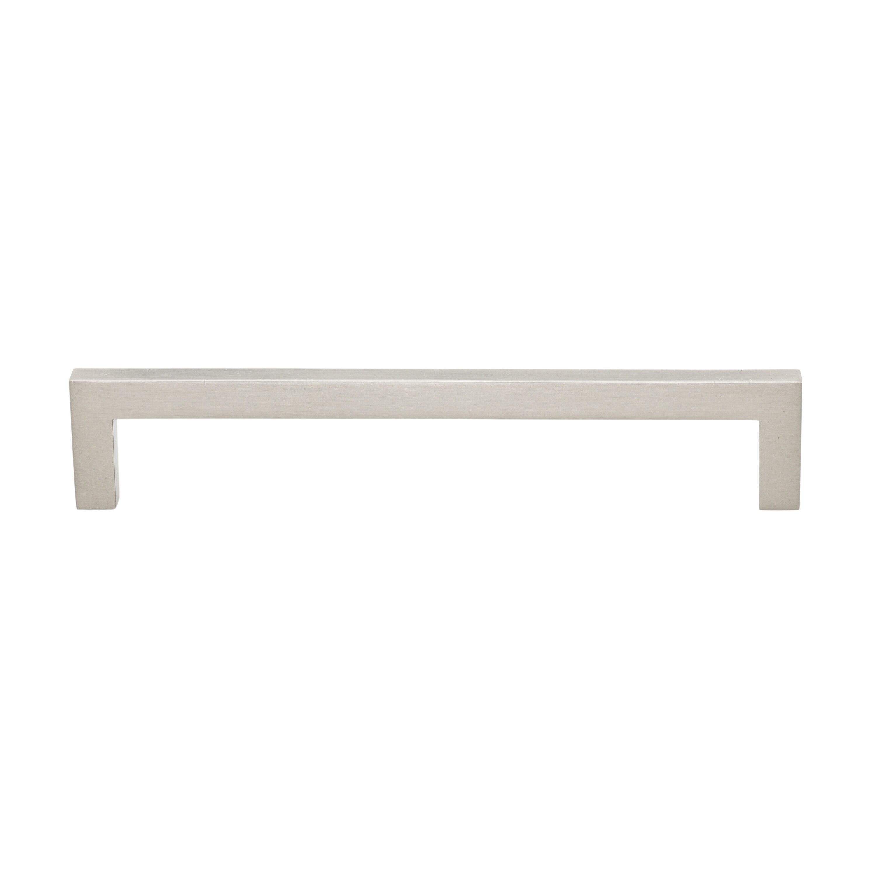 GlideRite Hardware 21683-160-SN-5 6-5/16 in. Center to Center Solid Square Bar Pull - 21683-160