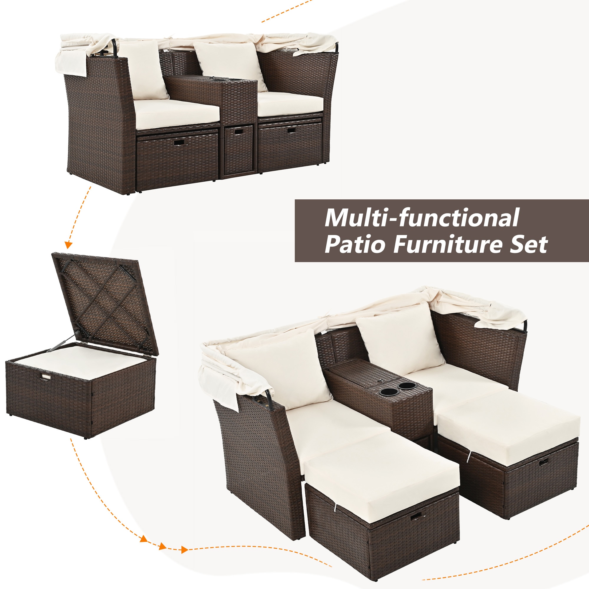 Forclover R4FW-009BE Patio-Conversation-Sets - View #4