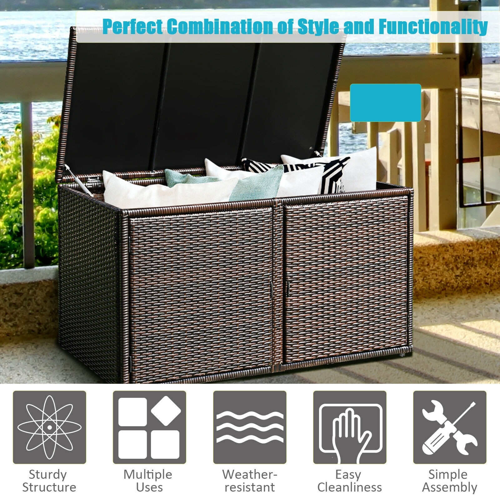 WELLFOR OUS70539BN Small-Outdoor-Storage - View #8