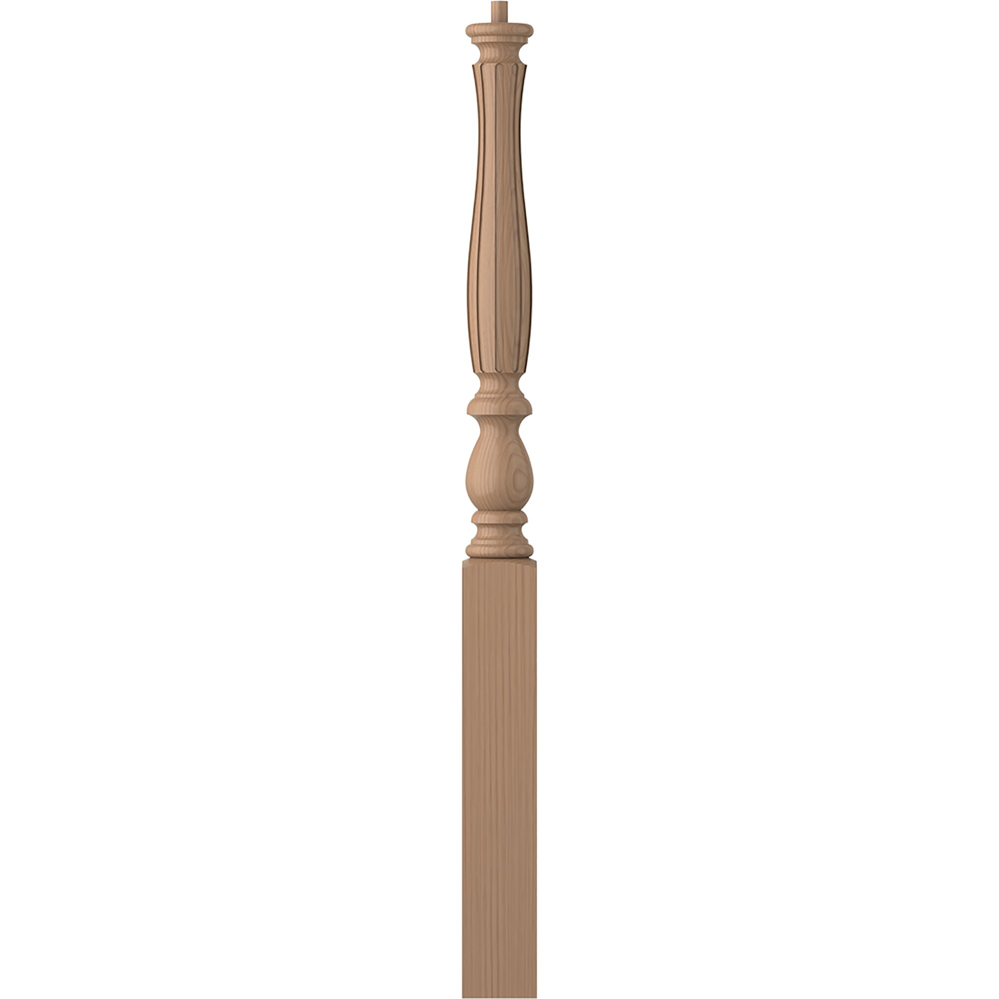 L.J. Smith Stair Systems LJF-3910-P Harbor 3.25-in x 43-in Unfinished Poplar Starting Stair Newel Post