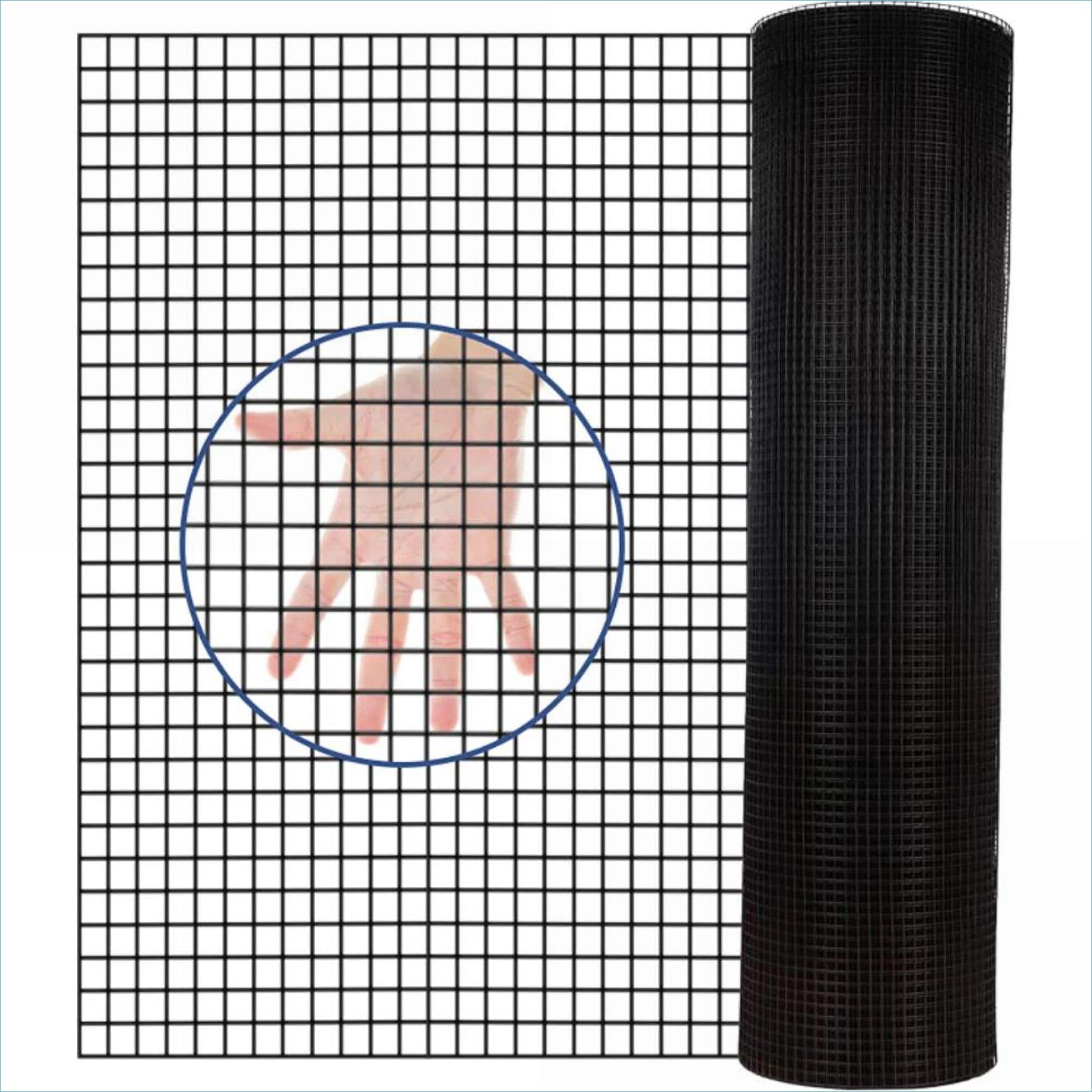 Watnature  36 Inch times 50 Ft Matte Black Vinyl Coated 19 Gauge 1or4 Inch Welded Wire Hardware Cloth Fence for Poultry Coop Home Improvement