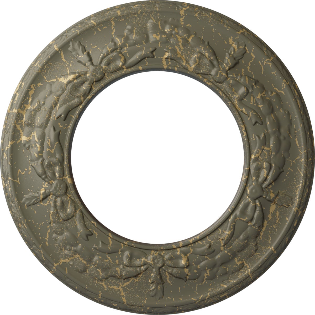 Ekena Millwork CM13SAWHC Salem 13.25-in W x 13.25-in L Painted Witch Hazel Crackle Polyurethane Whole Ceiling Medallion