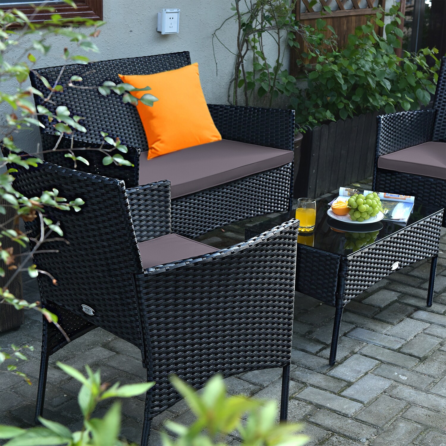 WELLFOR OUJ65357WH-GR Patio-Conversation-Sets - View #6