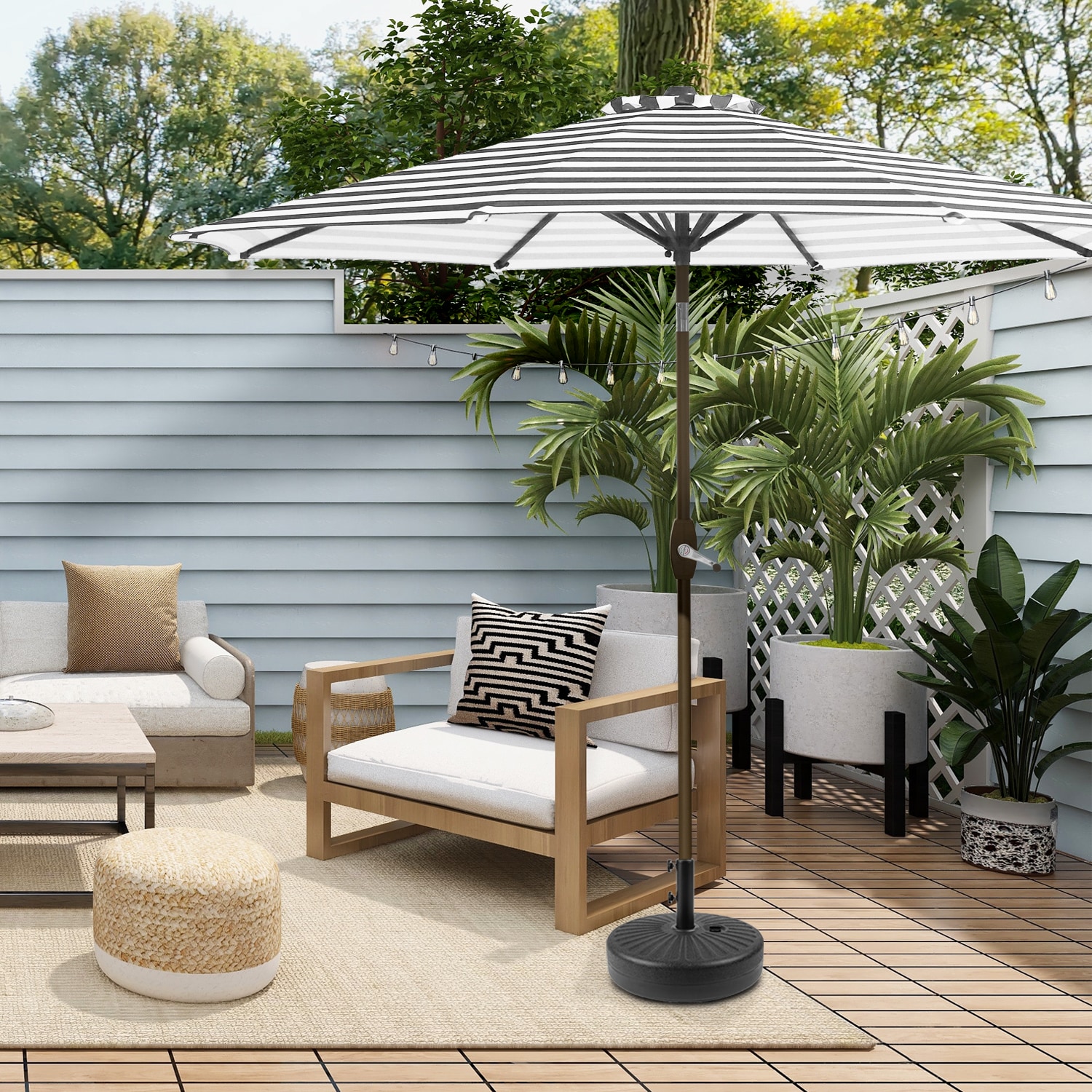 Westin Furniture 9806-GY-WH Umbrellas-2 - View #4