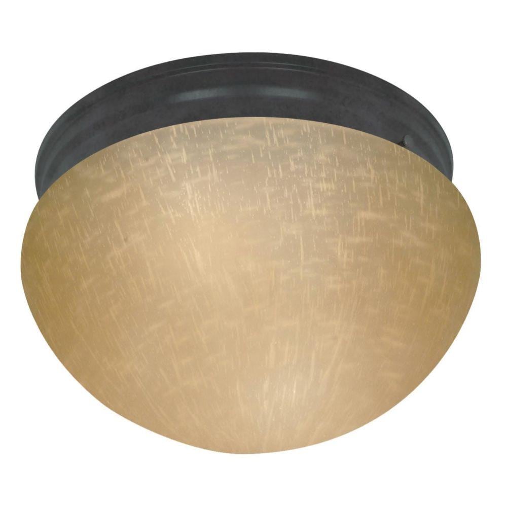  LW-SC528363 1-Light 12-in Mahogany Bronze Flush Mount Light