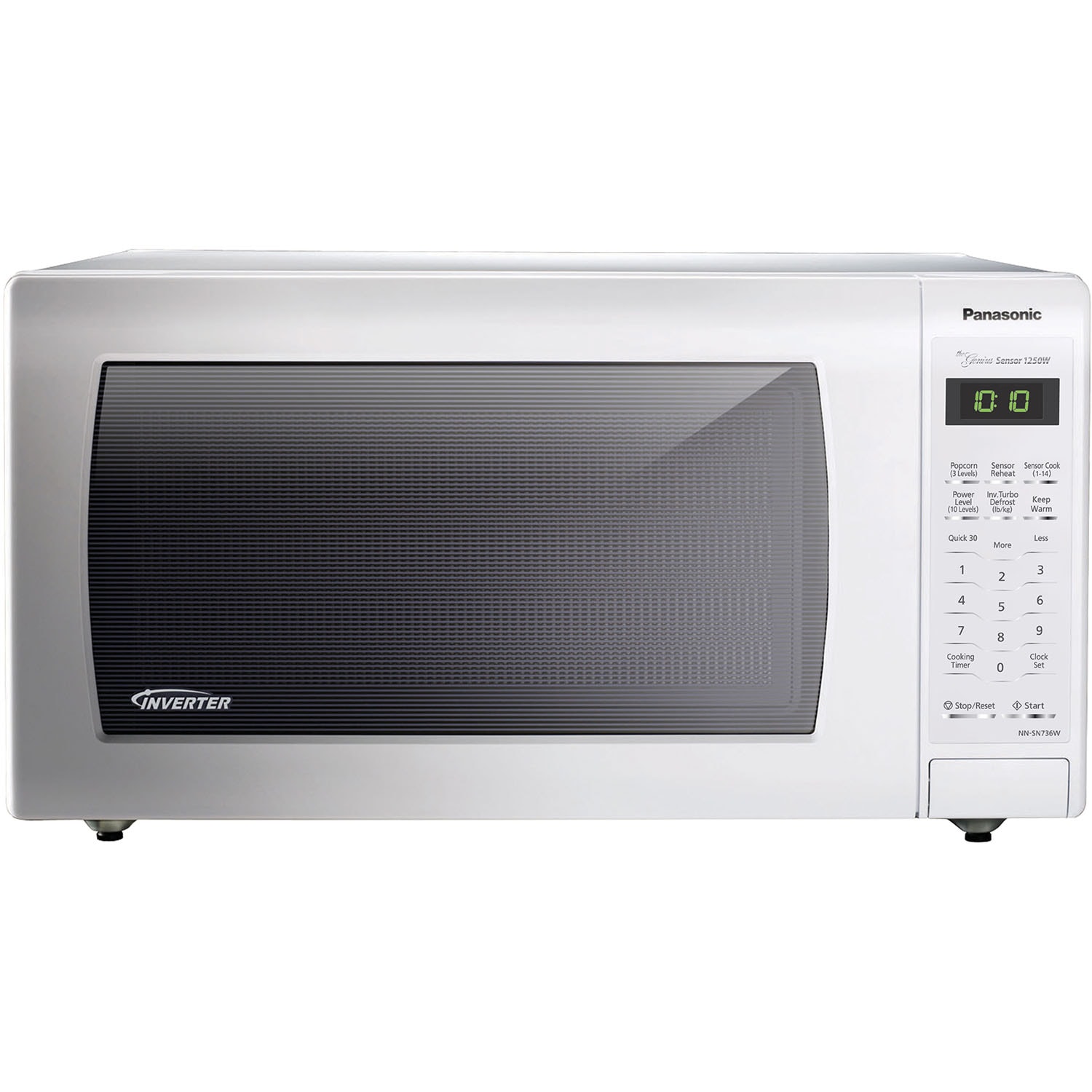 生活家電 炊飯器 Panasonic 1.6-cu ft 1250-Watt Countertop Microwave (White) in the 