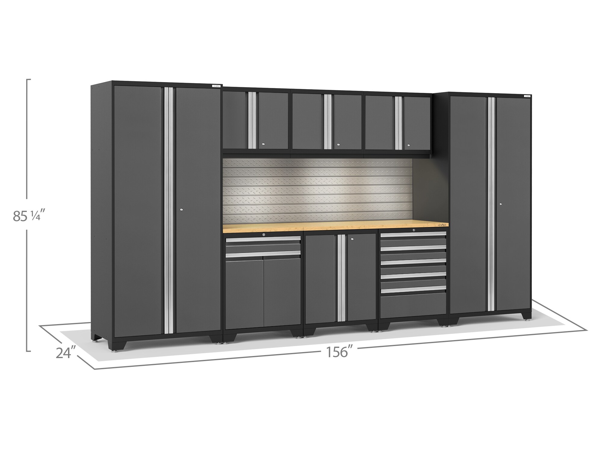 Strong Hold Garage Storage Cabinet with Locking Doors | Delivered Fully  Assembled | Industrial Strength 14 Gauge Extra Heavy Duty Steel | 36 Inches