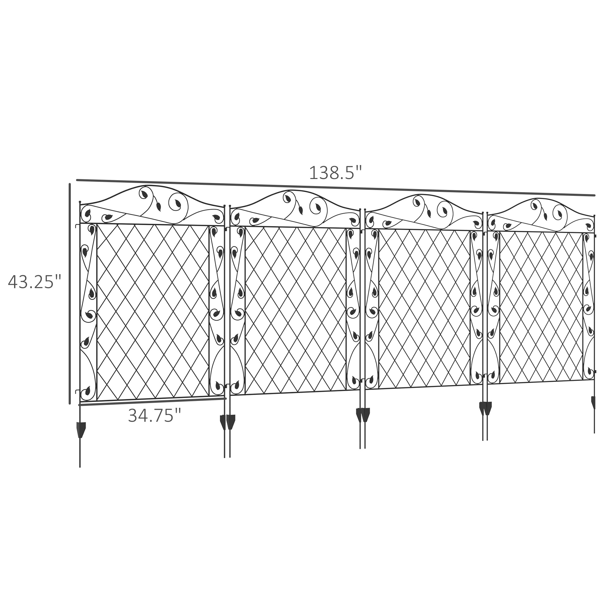 AHIOU HOME ZAAHG-P217553GF Garden-Utility-Fencing - View #9