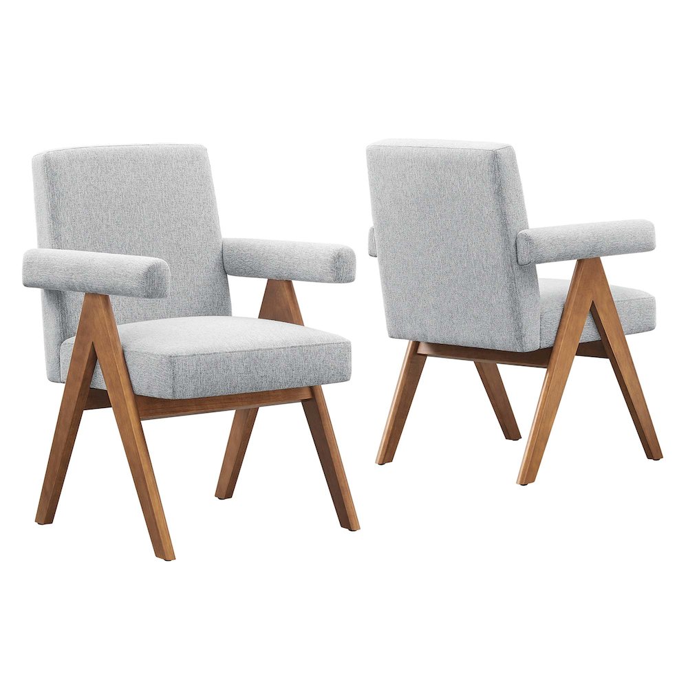 Modway EEI-6507-HLG Lyra Fabric Dining Room Chair Set of 2