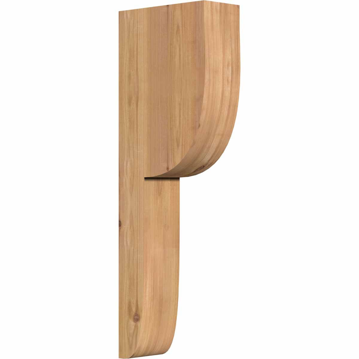 Ekena Millwork COR04X08X24CRE00SWR 3.5-in x 8-in x 24-in Crestline Unfinished Western red cedar Wood Paintable/Stainable Corbel