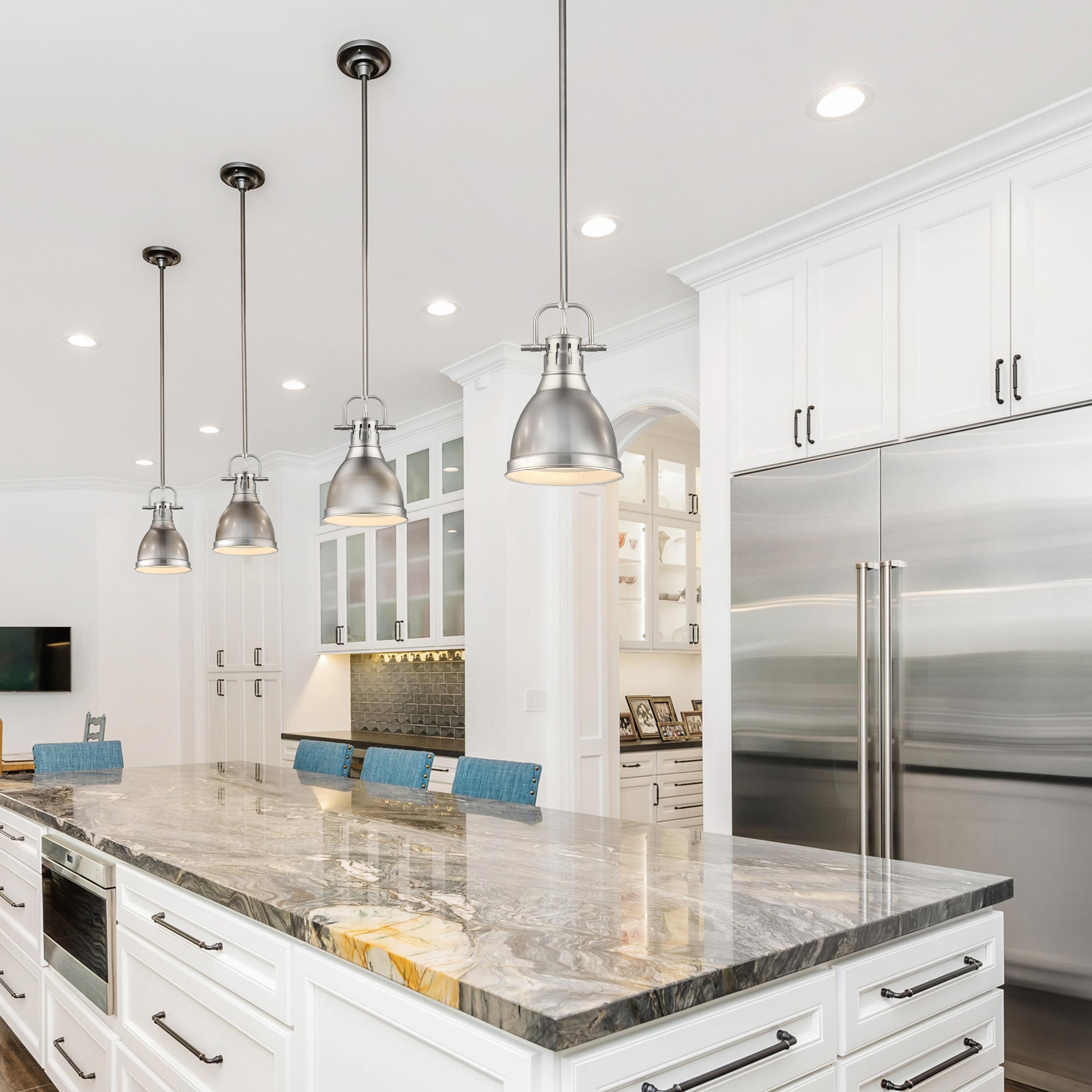 Golden Lighting 3604-S PW-GY Pendant-Lights - View #2