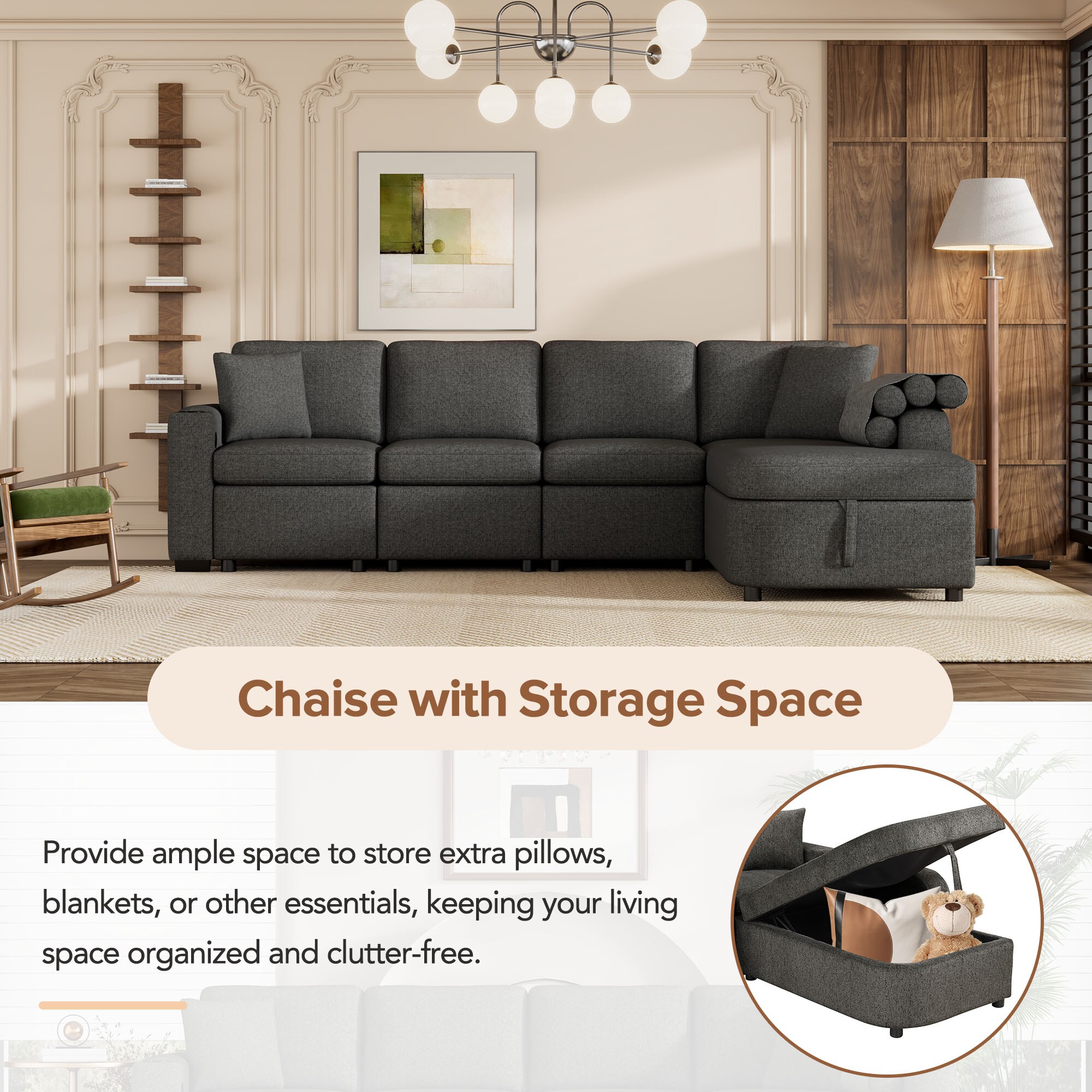 ModernLuxe L-SG001330AAB Sofas-Loveseats - View #5