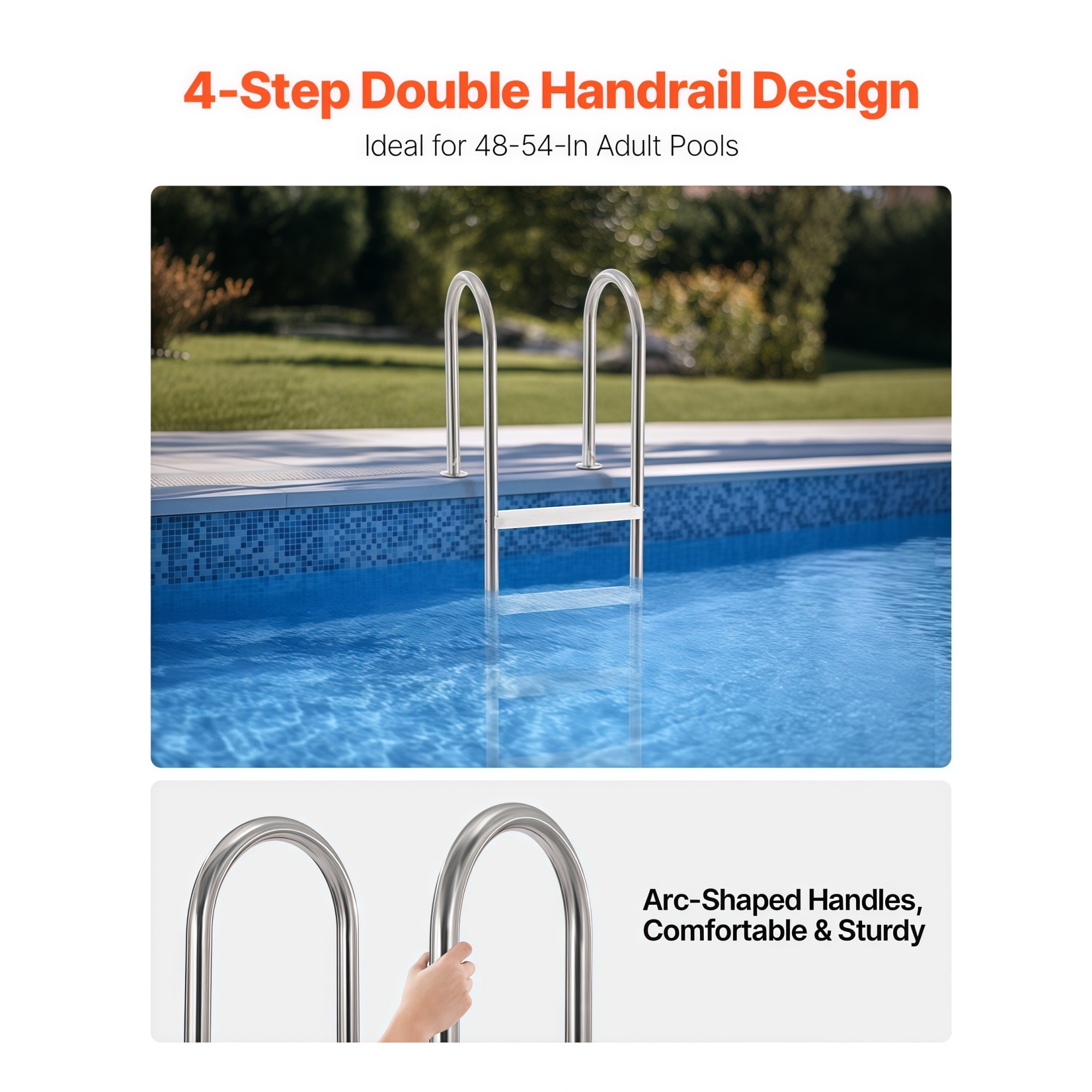 Numhew NHWILL2504 Above-Ground-Pool-Lad-Steps - View #3