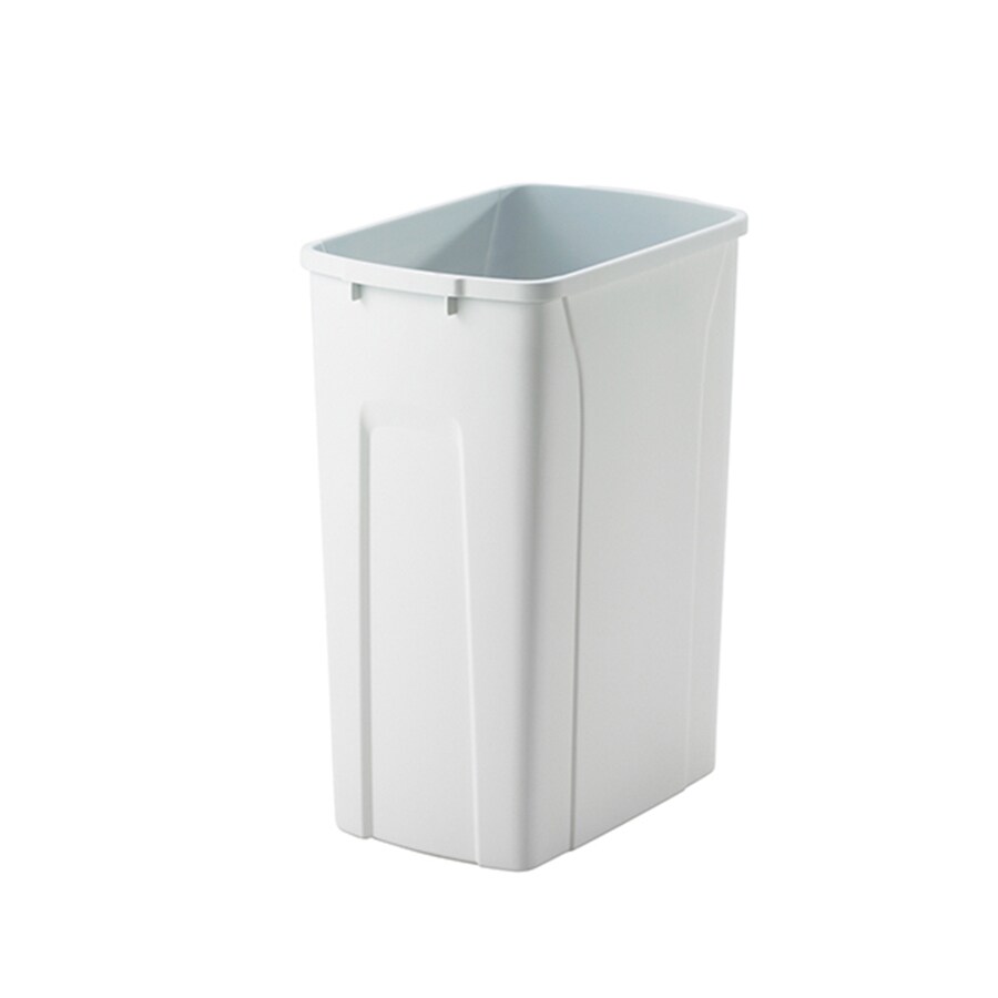 Knape & Vogt 8.75-Gallon White Plastic Trash Can at Lowes.com