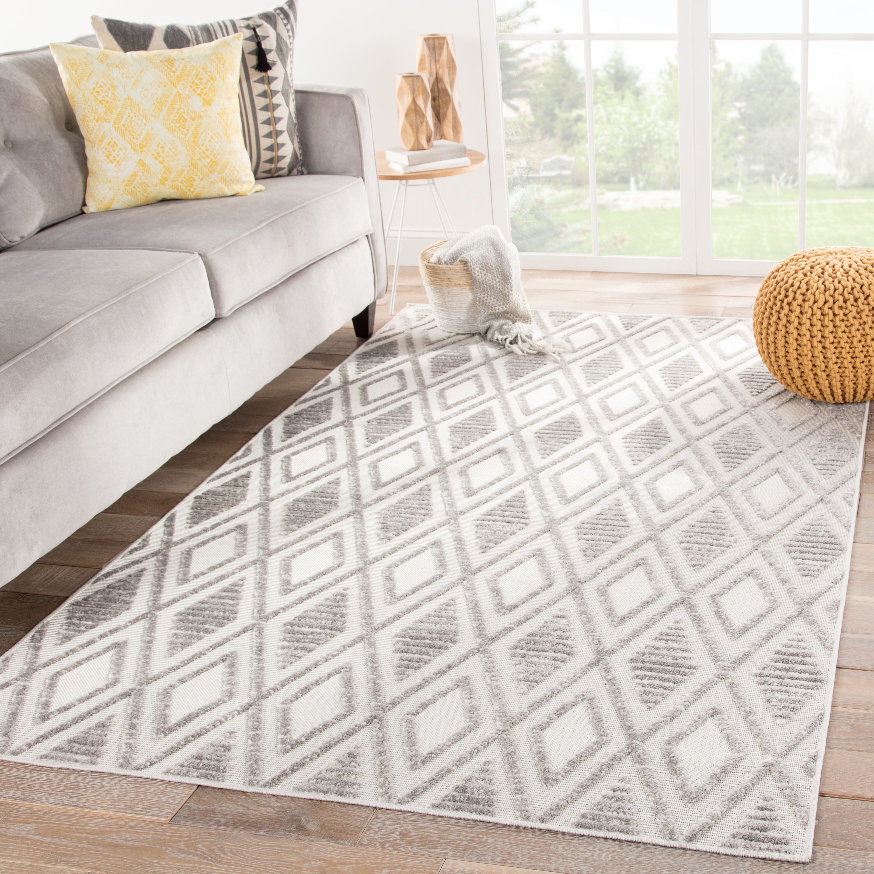 GelPro Flatweave Kitchen Floor Mat, Light Gray, 20 x 30