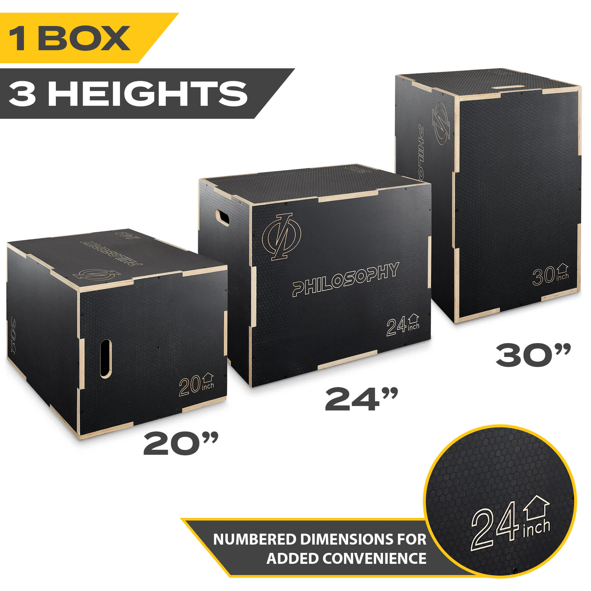 Philosophy Gym FIT-PLYO-3240S-BLK Plyo-Boxes-Platforms - View #2