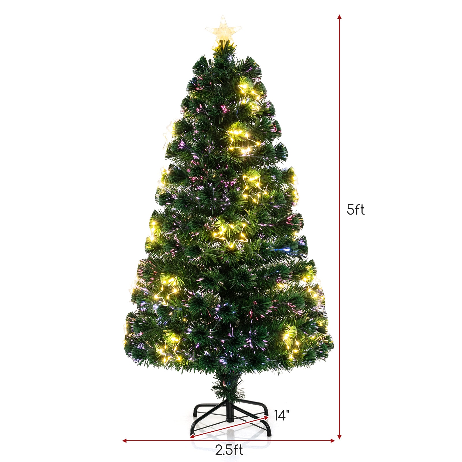 WELLFOR HYG24011US Artificial-Christmas-Trees - View #2